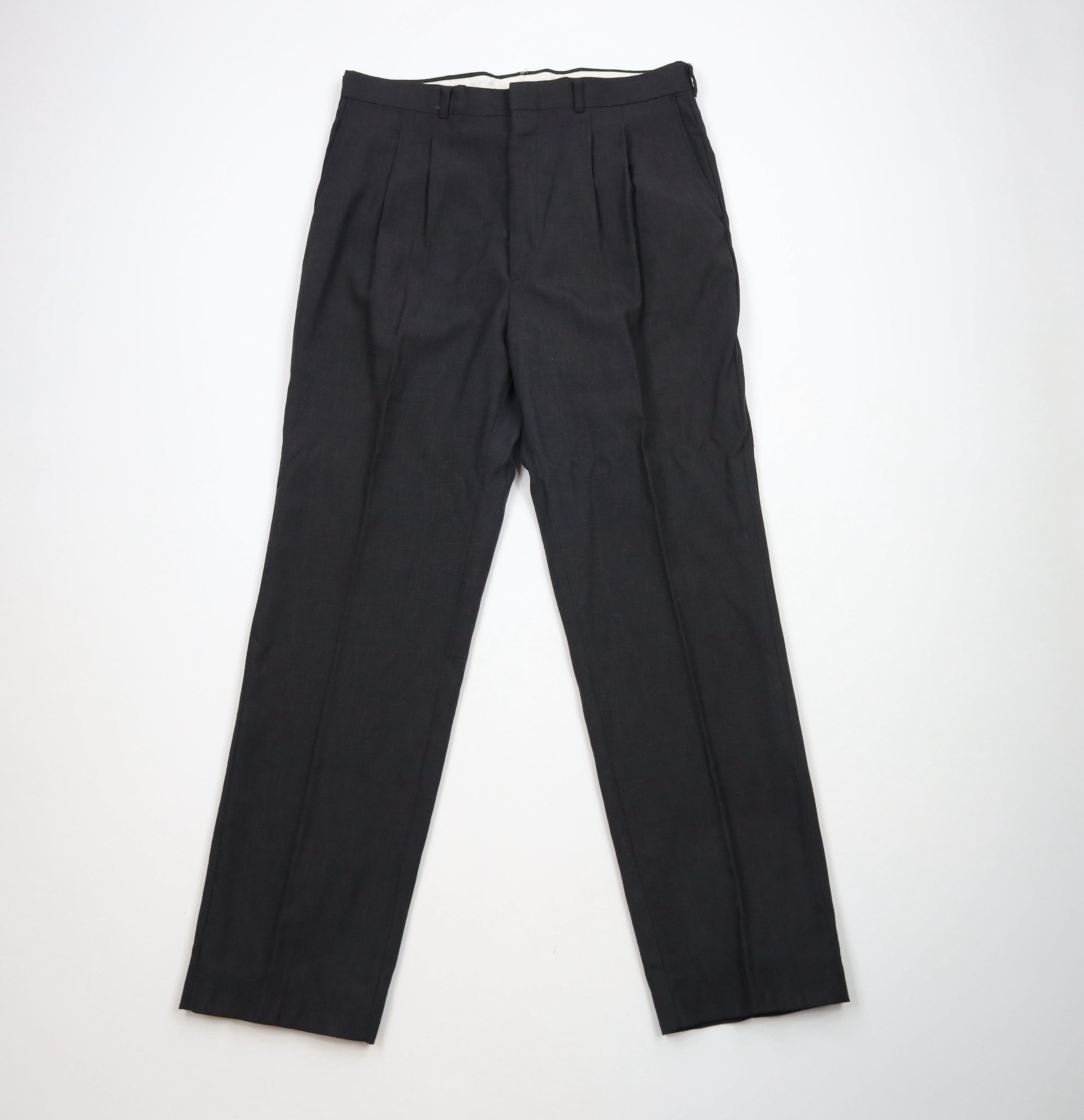Vintage Vintage 80s 90s Rockabilly Fleck Chino Pants Black USA Size US 34 / EU 50 - 1 Thumbnail
