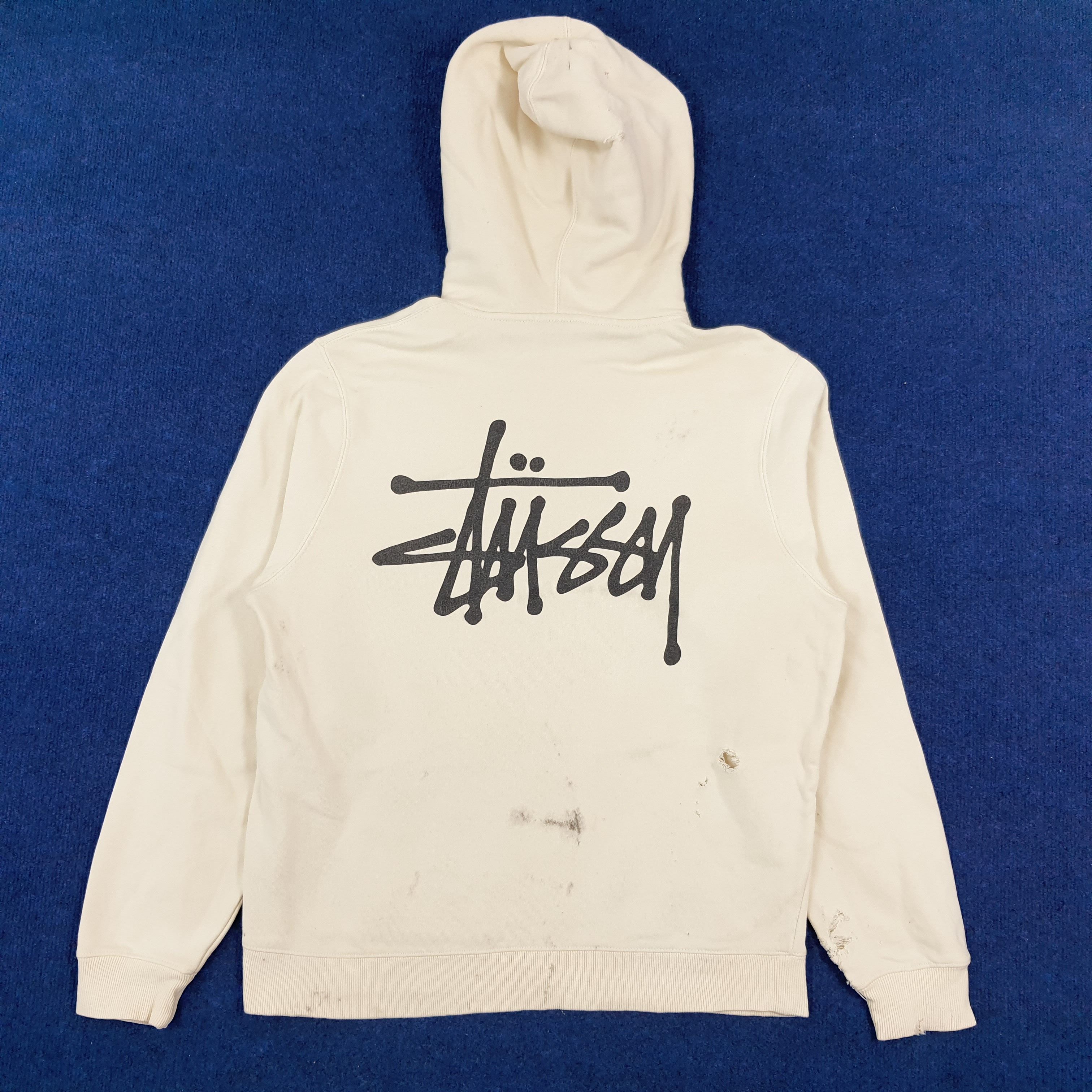Stussy × Vintage Vintage Stussy Streetwear Hoodie Distressed Size US M / EU 48-50 / 2 - 1 Thumbnail