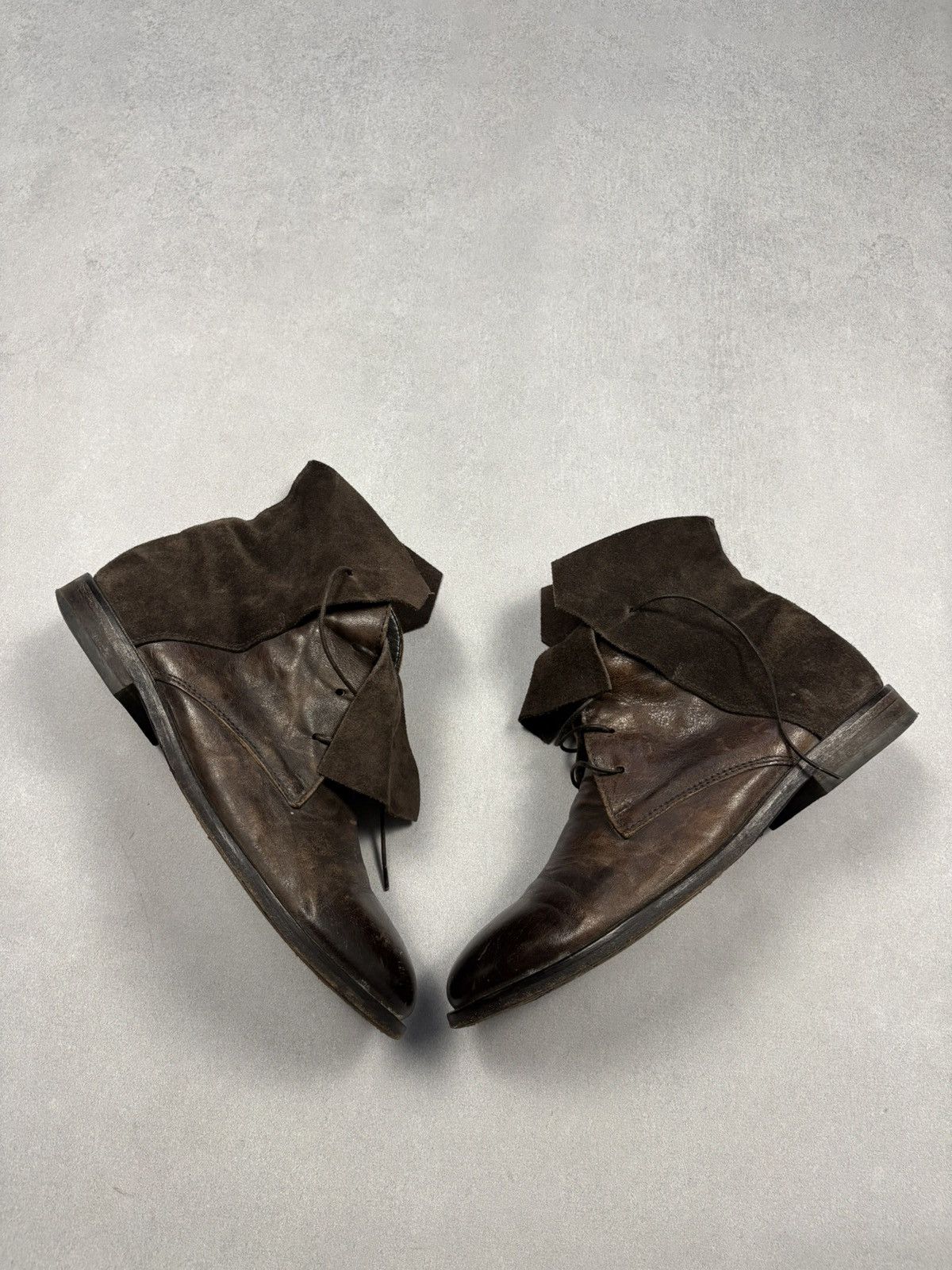 MoMA MOMA Brown Distressed Leather Ankle Boots Italy Japanese 41 Size US 8 / EU 41 - 2 Thumbnail