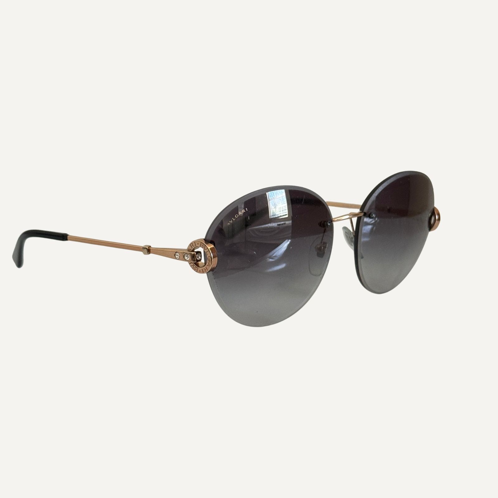 Women\'s - Bvlgari 6091-B 2014 Round Gold Sunglasses BVLGARI Women main image 4