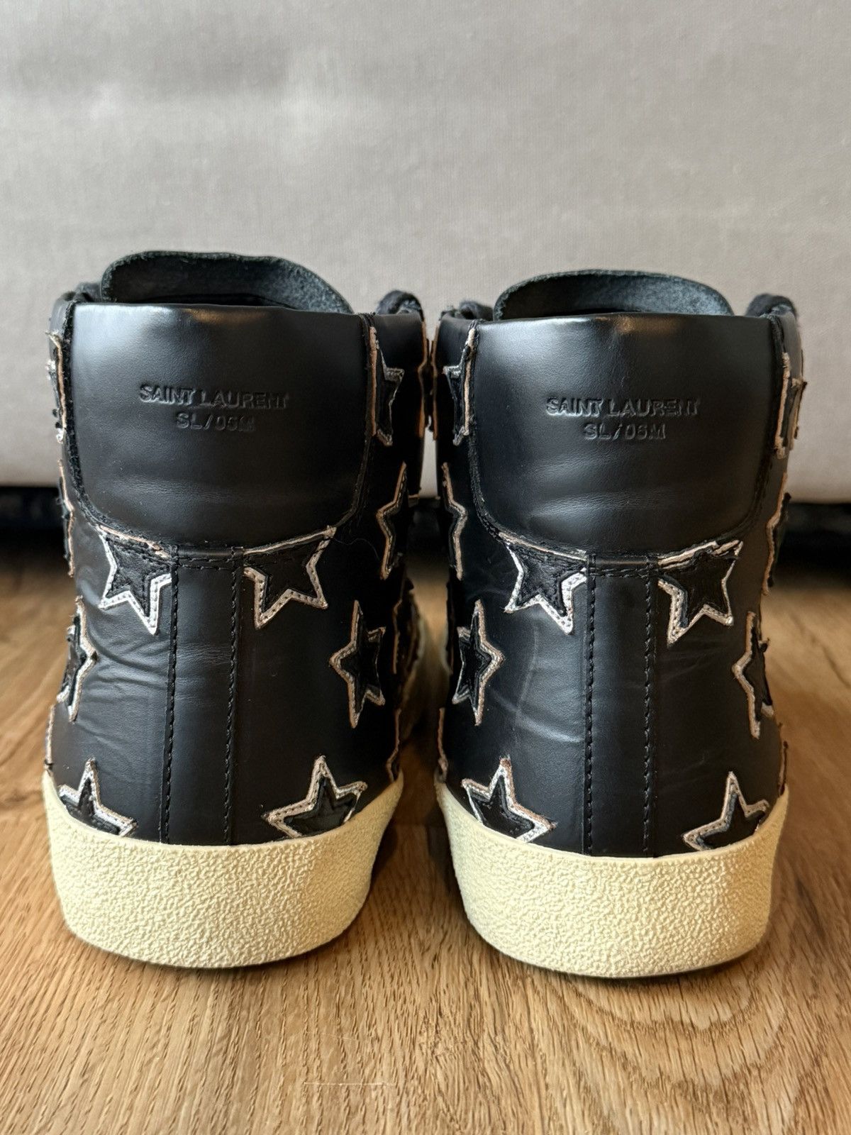 Saint Laurent Paris Saint Laurent Paris SL/06H Star Appliqué – Black/Silver Hedi Size US 8 / EU 41 - 6 Thumbnail