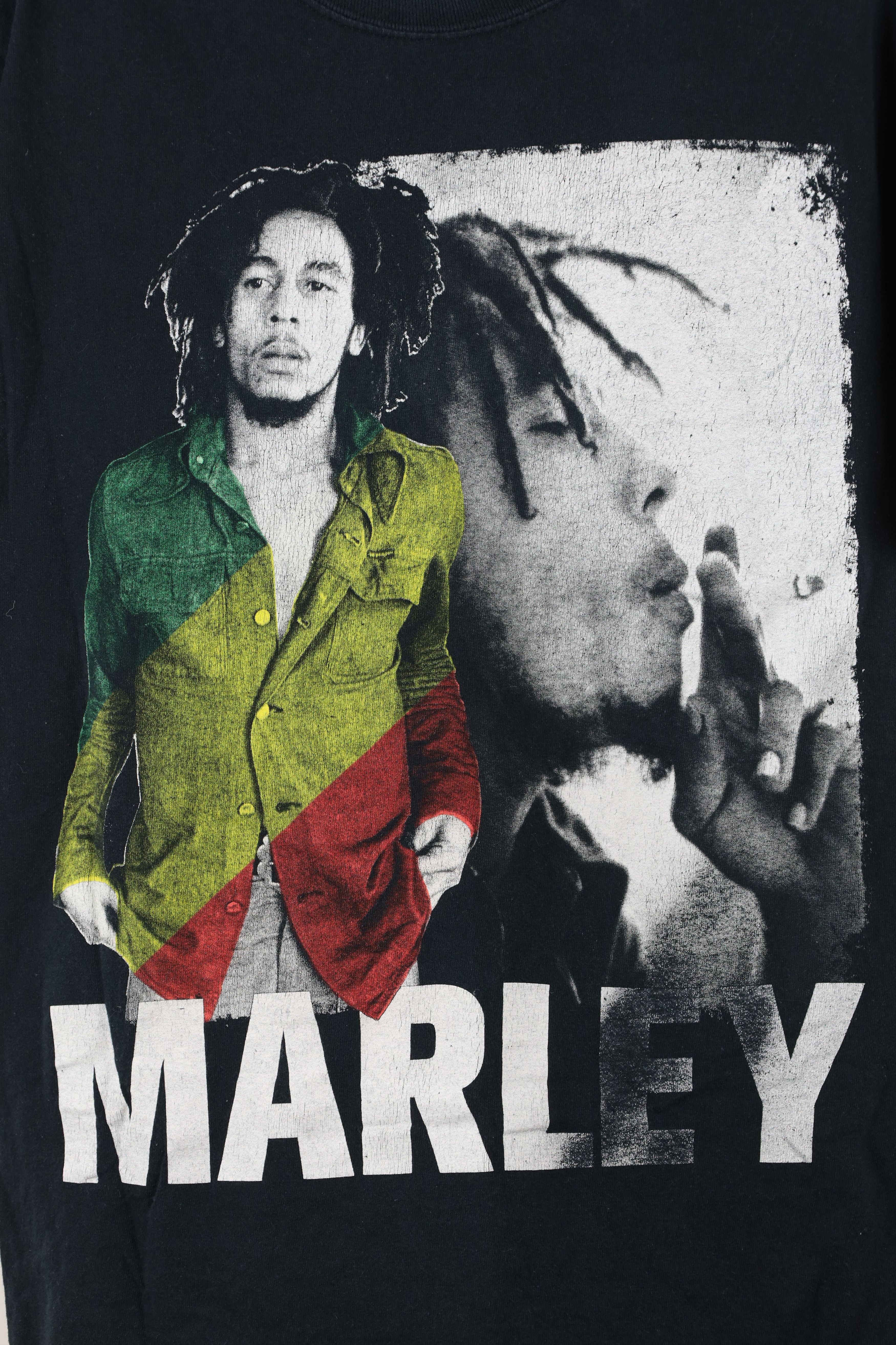 Vintage Vintage Y2K Spell Out Bob Marley Band T-Shirt Rasta Black Size US M / EU 48-50 / 2 - 4 Thumbnail