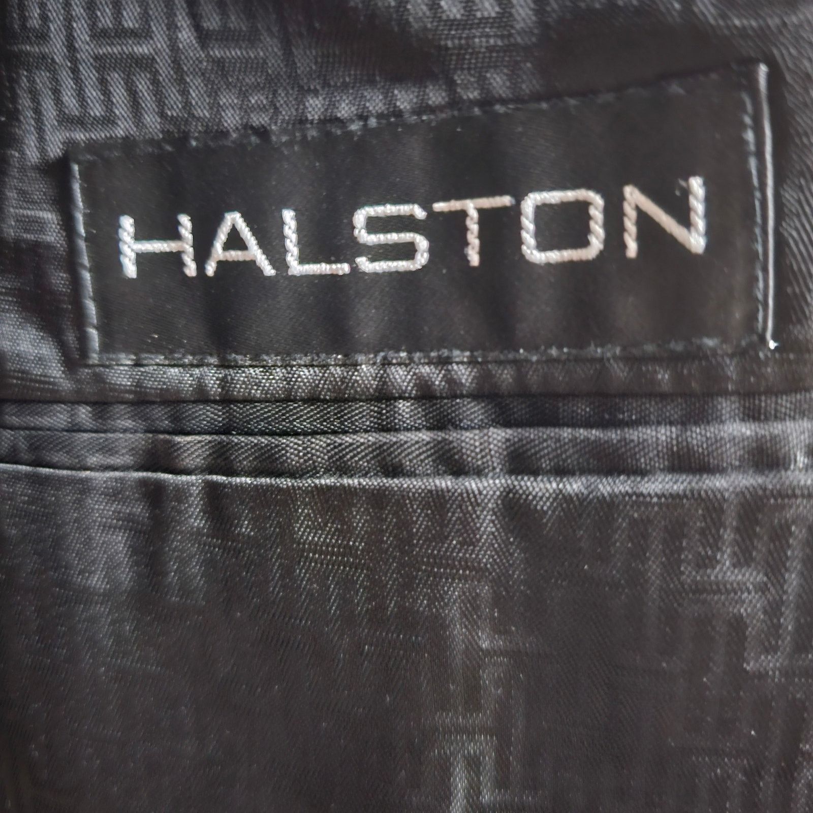 Halston Halston Two Button Gray Mens Suit Jacket Made in US 44R Size 44R - 4 Thumbnail