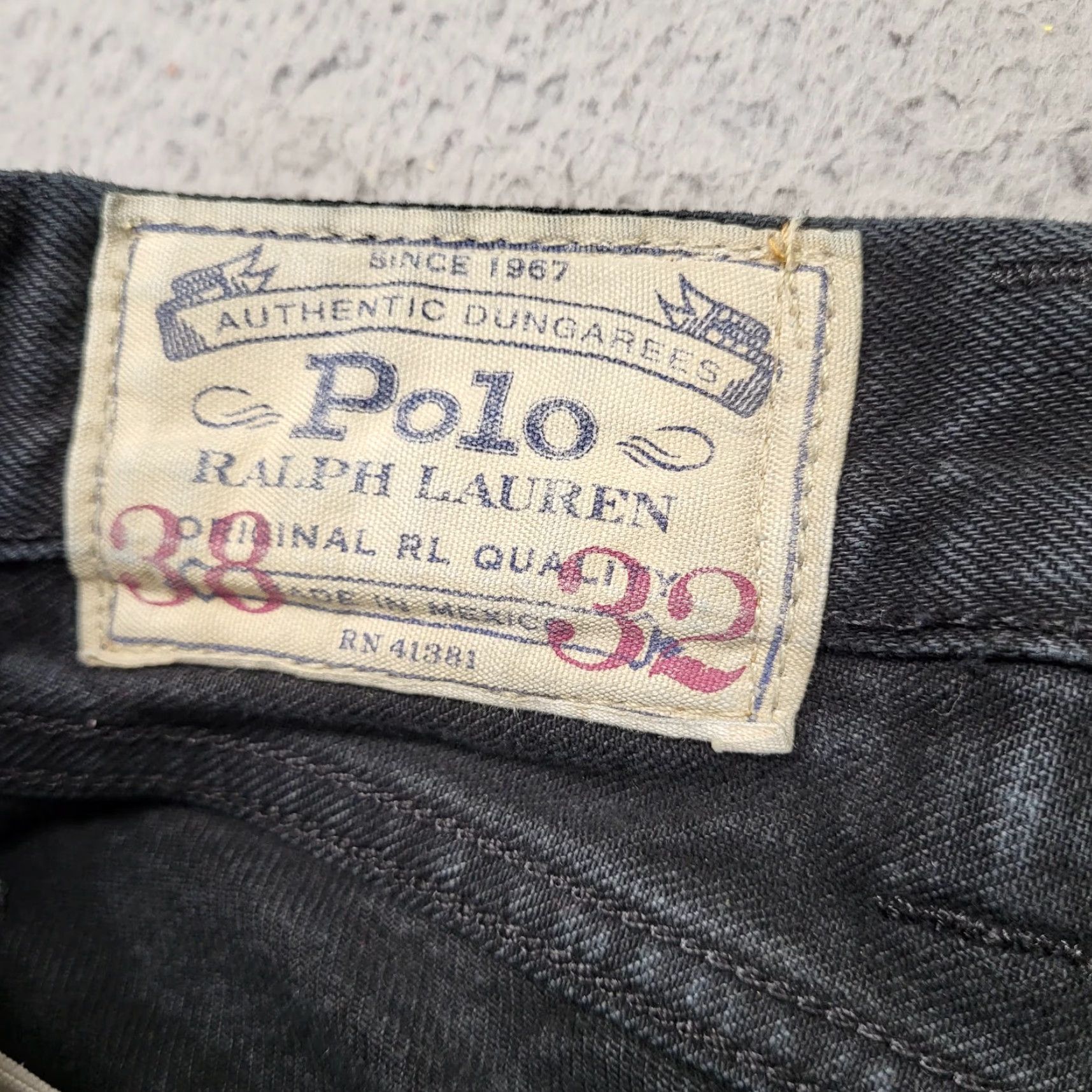 Polo Ralph Lauren Polo Ralph Lauren Jeans Men's Size 38x32 Black Denim Hampton Straight Hudson Size US M / EU 48-50 / 2 - 7 Thumbnail