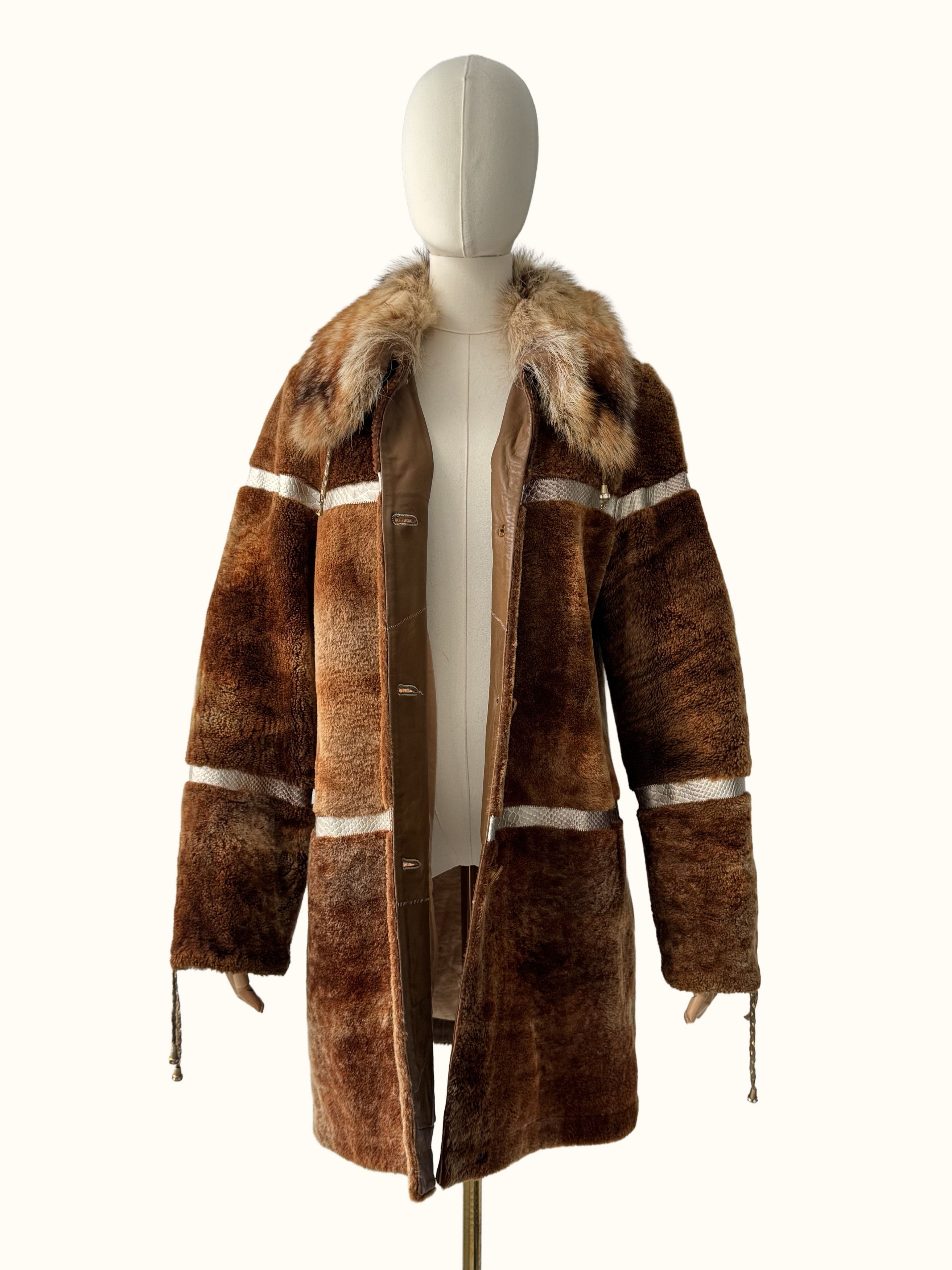Vintage Vintage Real Sheepskin Coat (B250)D15E2 Size M / US 6-8 / IT 42-44 - 3 Thumbnail