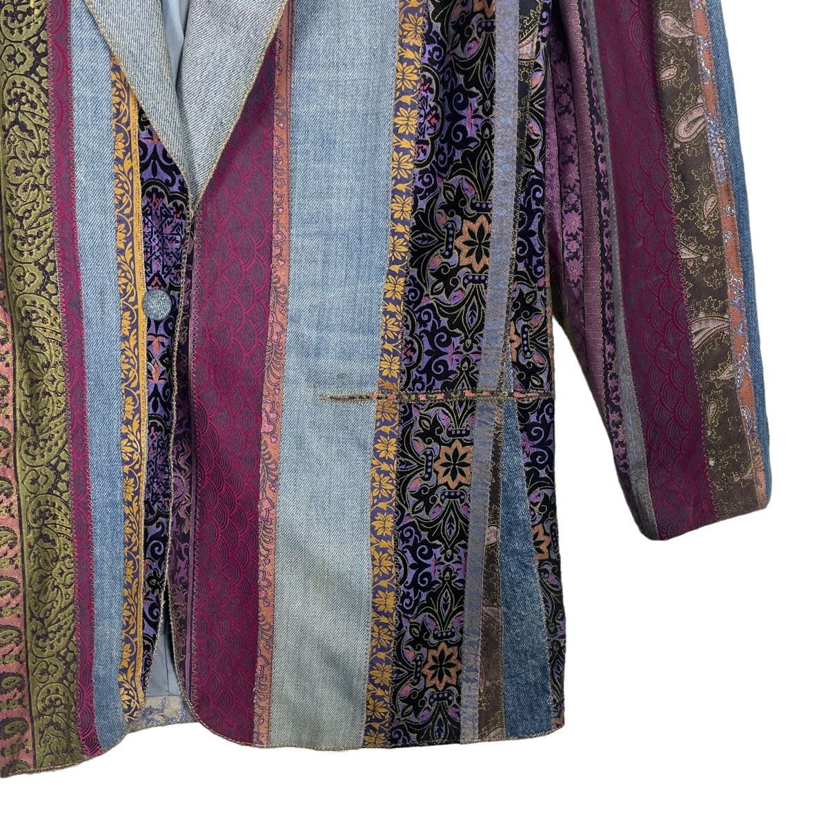 💥70s ROBERTO CAVALLI DENIM WITH PAISLEY JACKET