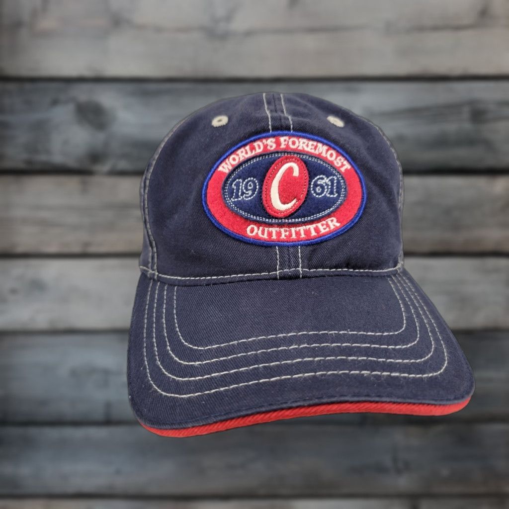 Vintage Cabela's Hat Cap OSFM Adjustable Strap Embroidered Blue Logo Baseball Cap Men Adjustable Blue Outdoor Casual Mens Size ONE SIZE - 1 Thumbnail
