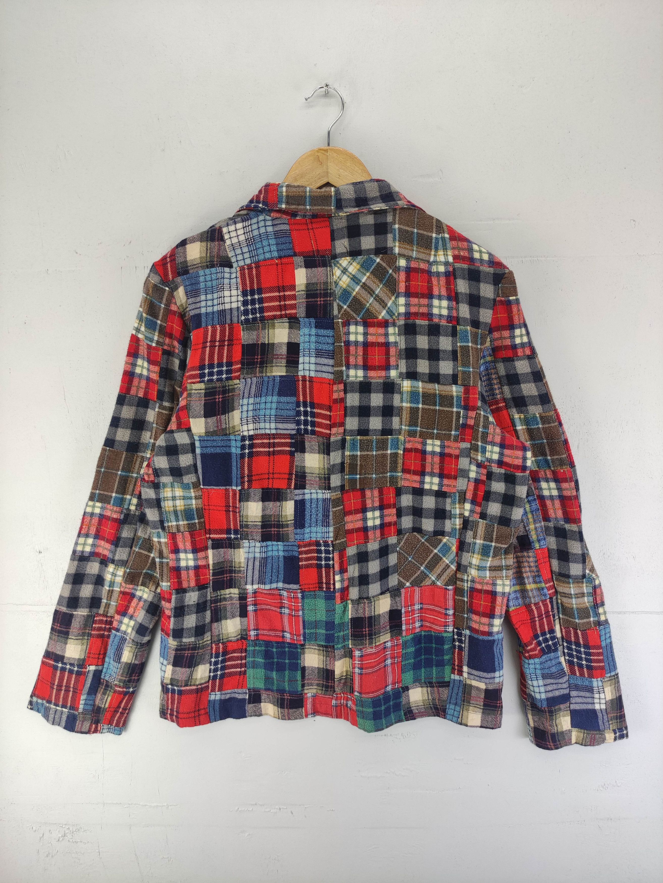 Japanese Brand Vintage Sample Patchwork Flannel Cloth Coat Size US M / EU 48-50 / 2 - 4 Thumbnail
