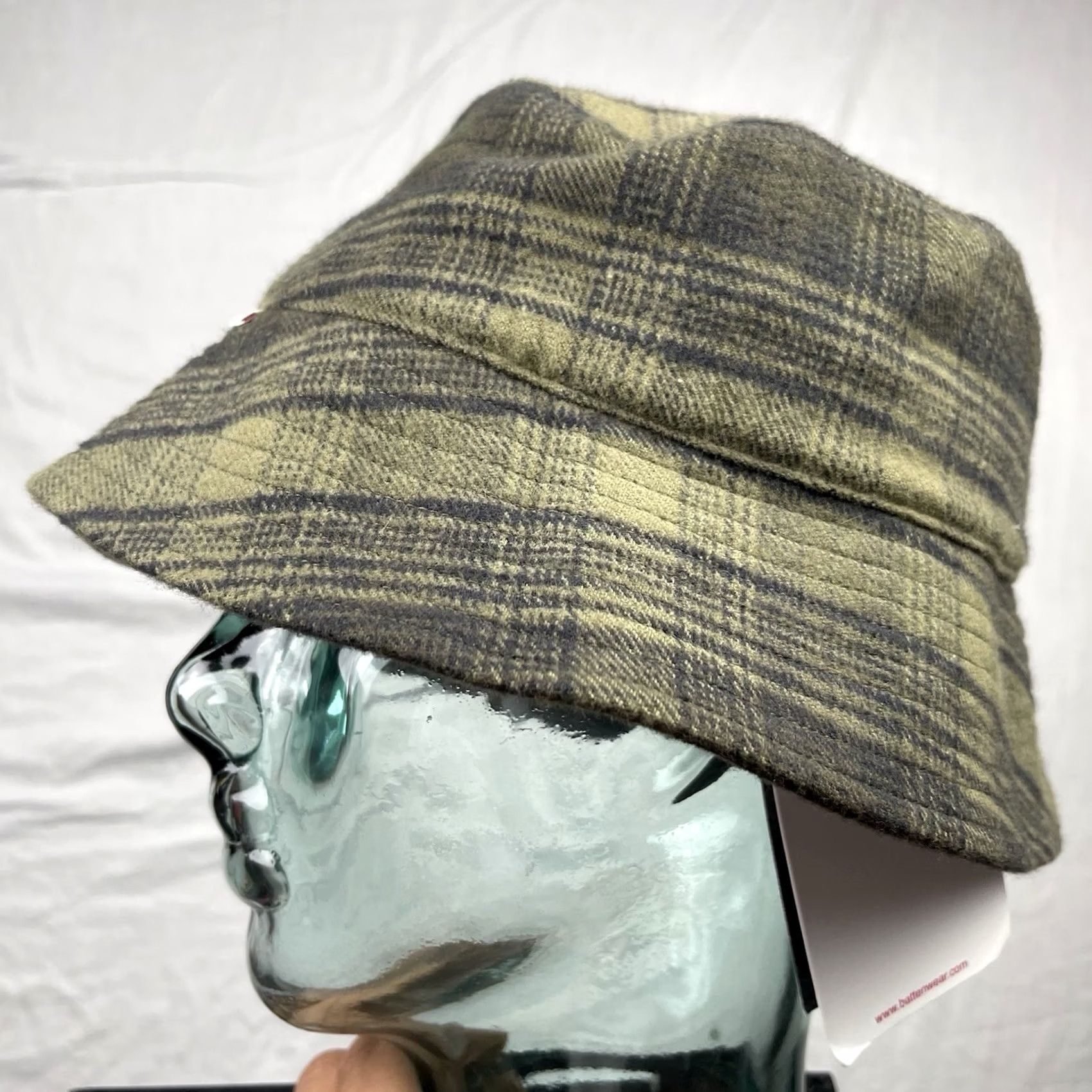 Battenwear Battenwear Bucket Hat Mens XL Green Plaid Flannel Outdoor Made In USA Size ONE SIZE - 7 Thumbnail