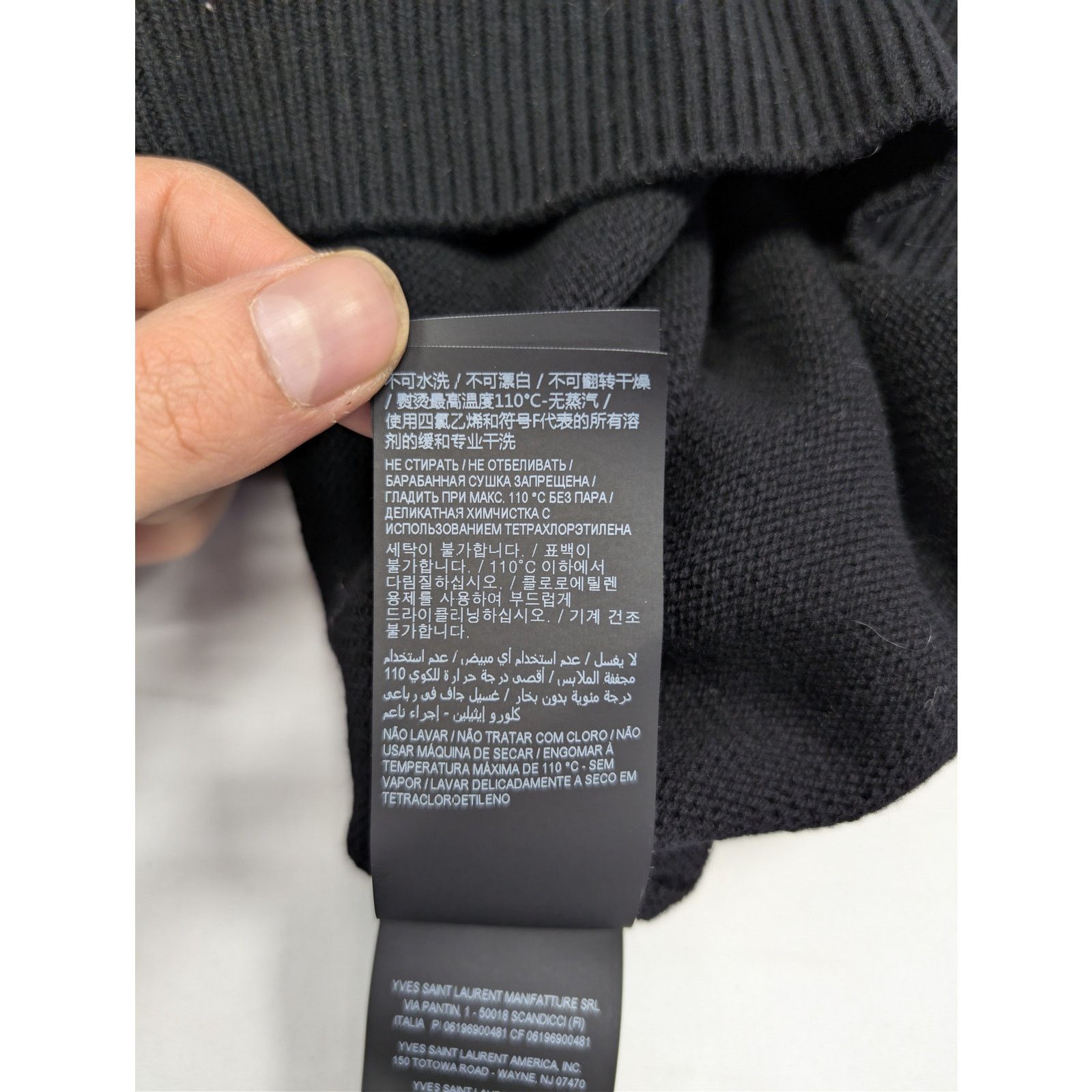 Saint Laurent Paris o1rshd1 Pull Encolure Sweatshirt Sweater Mohair in Black Size US M / EU 48-50 / 2 - 17 Thumbnail