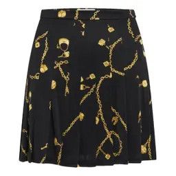 Celine o1w1db11124 Pleated Silk Jersey Mini Skirt in Black Size 24" / US 00 / IT 34 - 1 Thumbnail