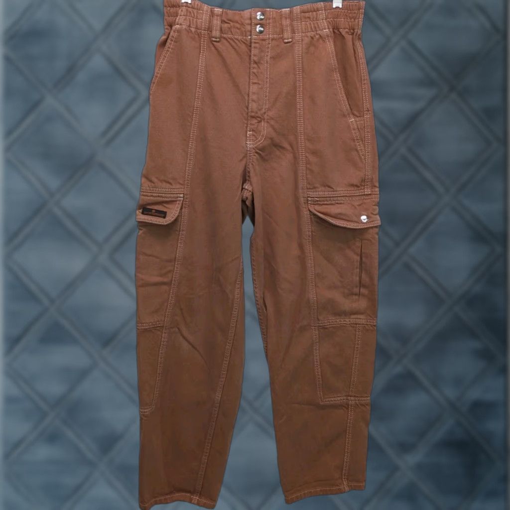 Bdg BDG Jeans Womens 28 Brown Cargo Baggy Denim Skater Slouchy Pockets Pants Wide-Leg Relaxed Vintage? Wait no vintage. BDG. Size 28" / US 6 / IT 42 - 1 Thumbnail