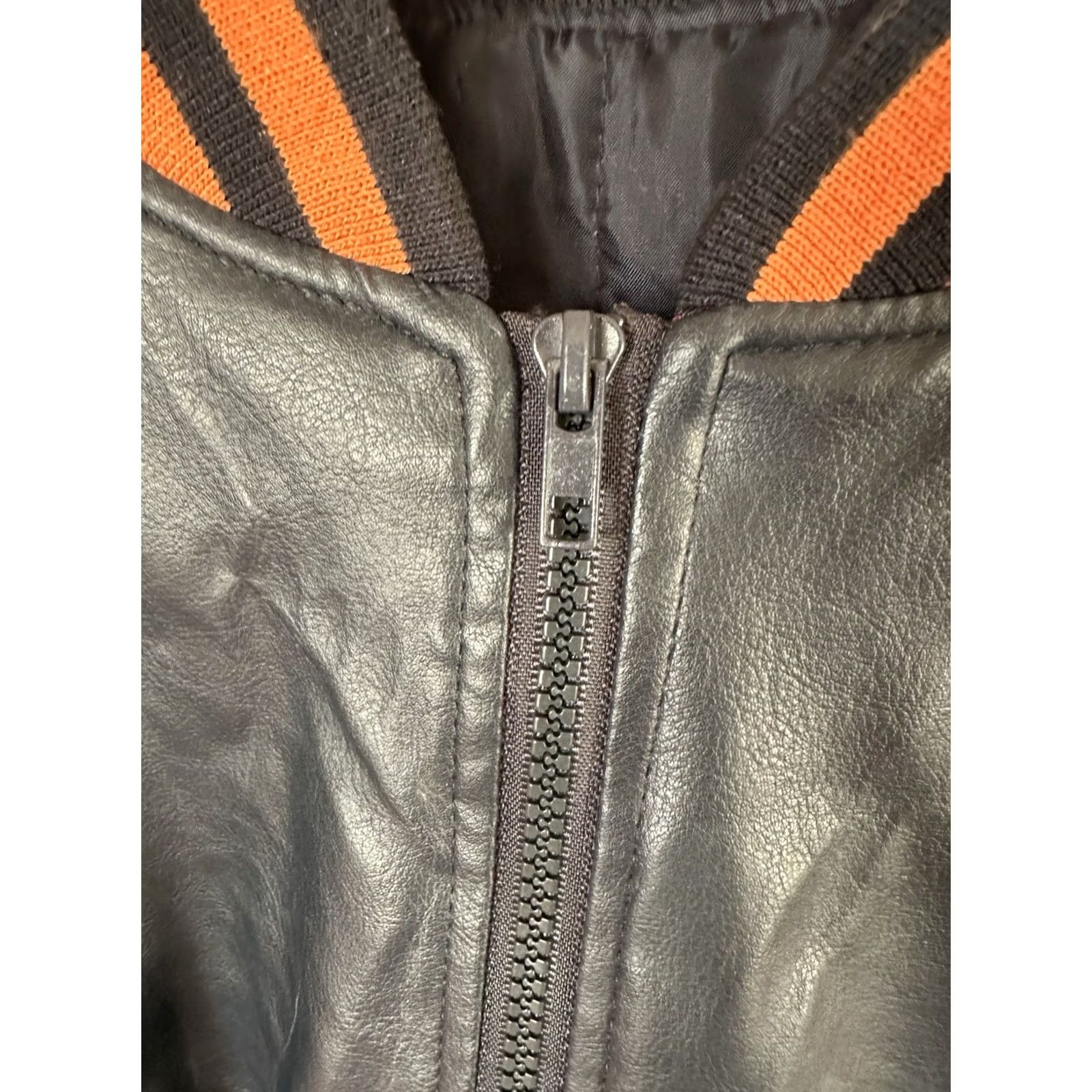 Vintage VINTAGE Steve & Barry’s Syracuse University Orangemen Leather Jacket XL Blue Bomber Jacket Men Size US XL / EU 56 / 4 - 6 Thumbnail