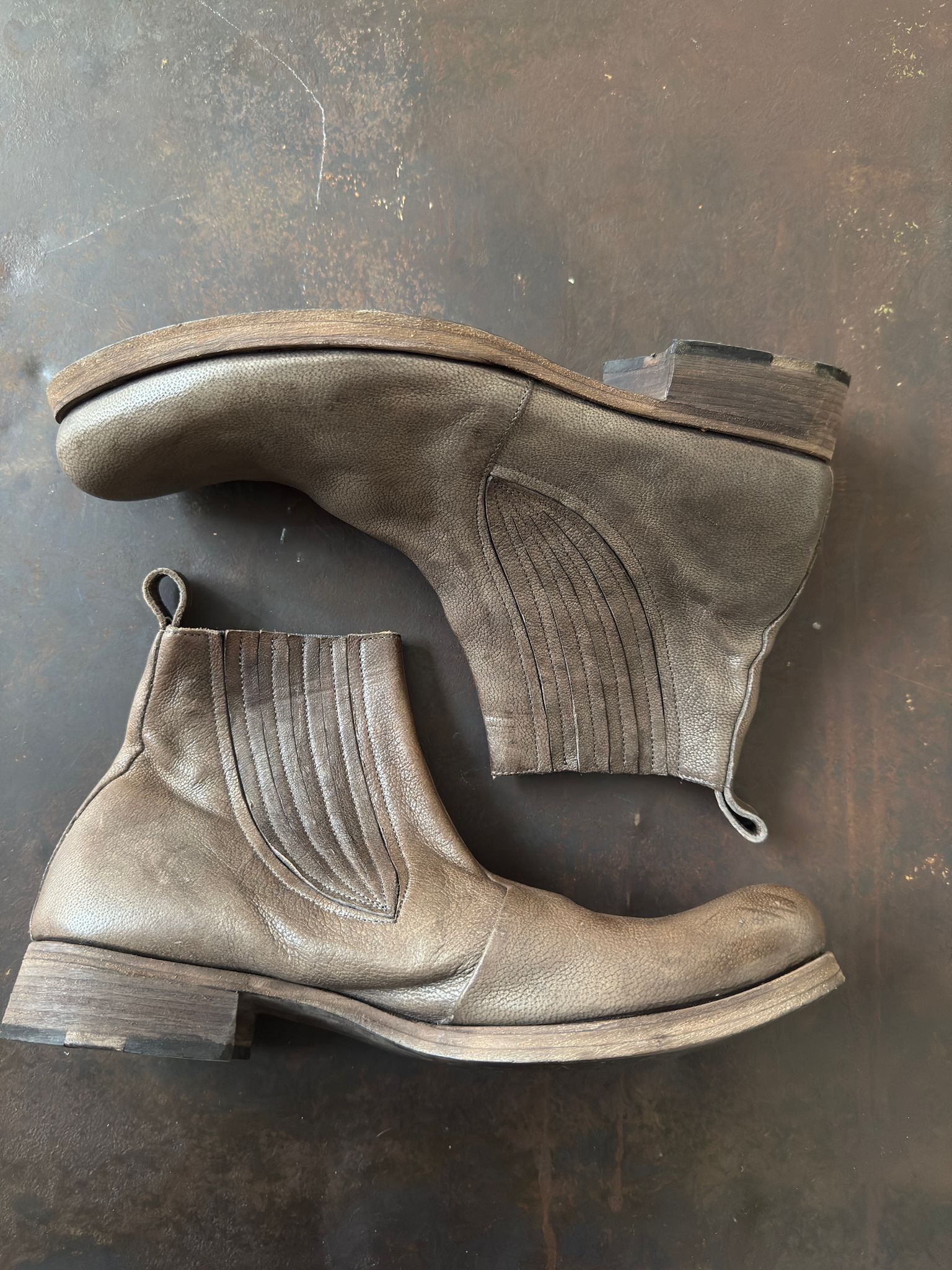 Ma+ MA+ camel leather slip-on boots – Coal Size US 10 / EU 43 - 1 Thumbnail