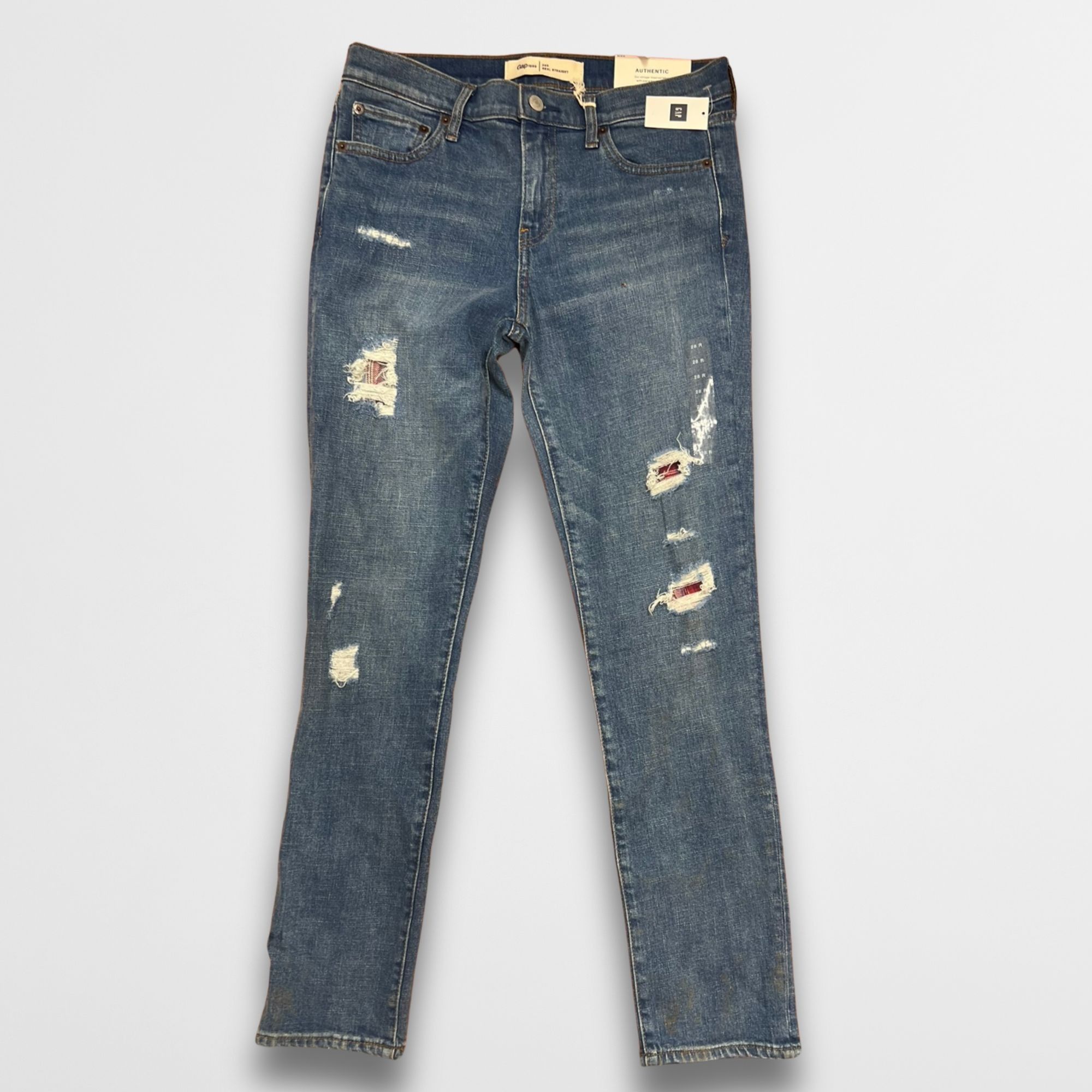 Gap NEW GAP Women’s 1969 Real Straight Jeans Size 26R Blue Denim Size 26" / US 2 / IT 38 - 2 Thumbnail