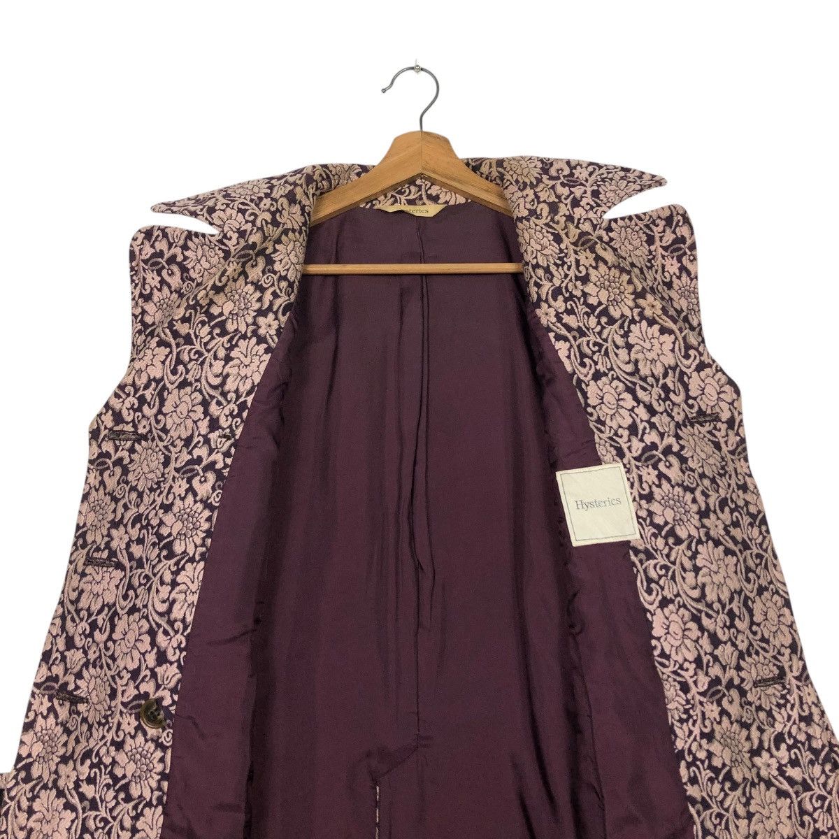 Hysteric Glamour 🔥VINTAGE LONG JACKET HYSTERIC GLAMOUR DOUBLE COLLAR FLORAL Size M / US 6-8 / IT 42-44 - 17 Thumbnail
