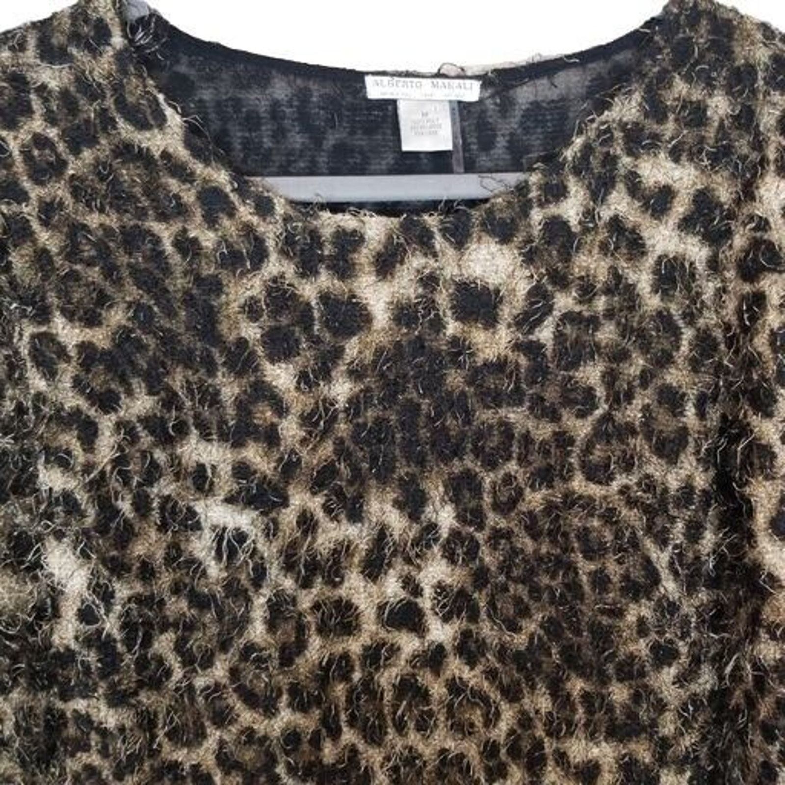 Alberto Alberto Makali Leopard Print Sweater Eyelash Size M Artsy Size M / US 6-8 / IT 42-44 - 2 Thumbnail