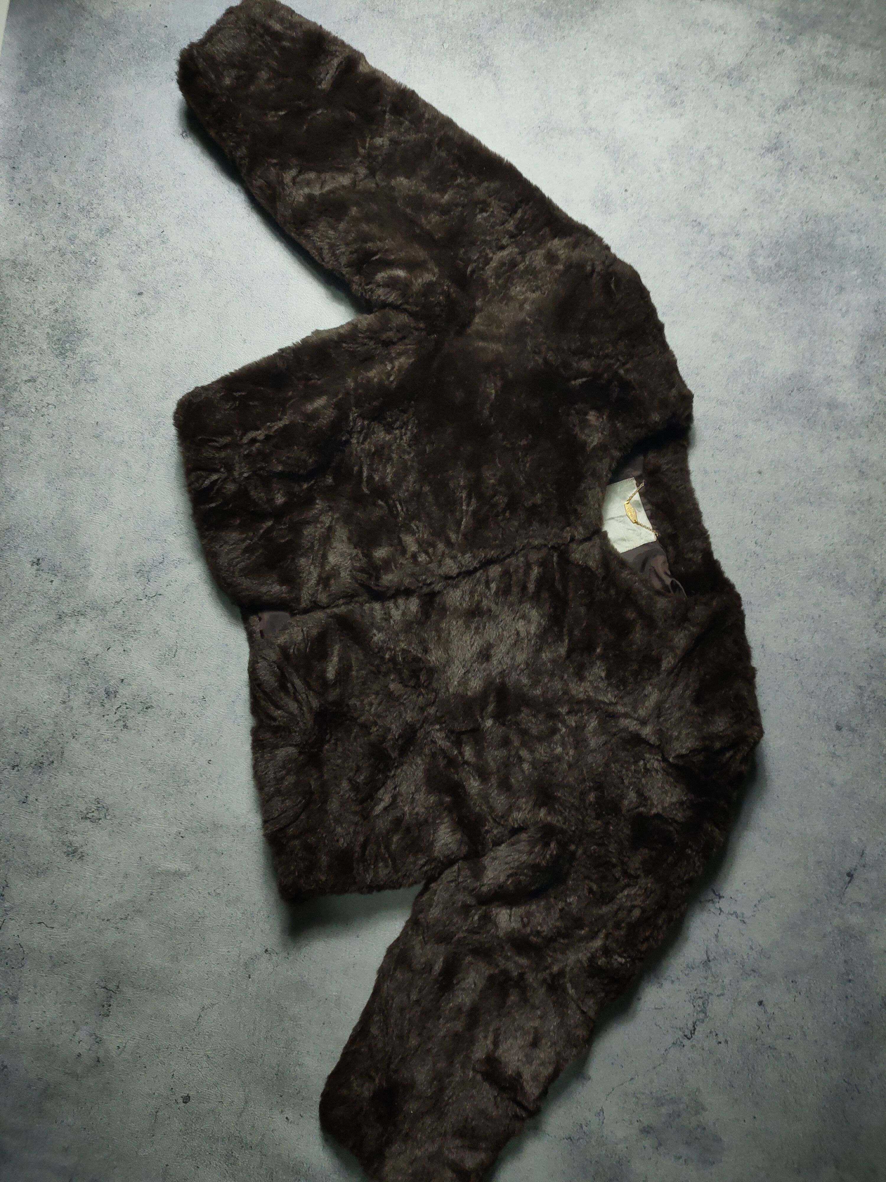 Other Y•Art Dark Brown Faux Fur Coat Jacket Size L / US 10 / IT 46 - 8 Thumbnail