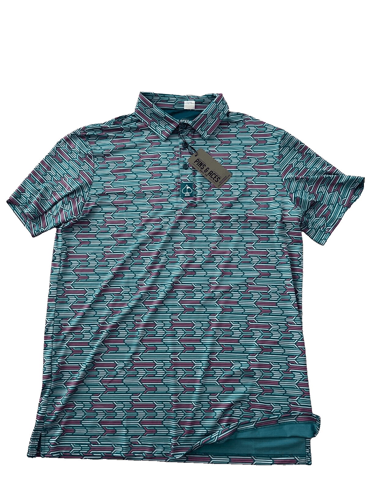 Other Pins & Aces Racing Geo Polo Top Blue ( L ) Size US L / EU 52-54 / 3 - 3 Thumbnail