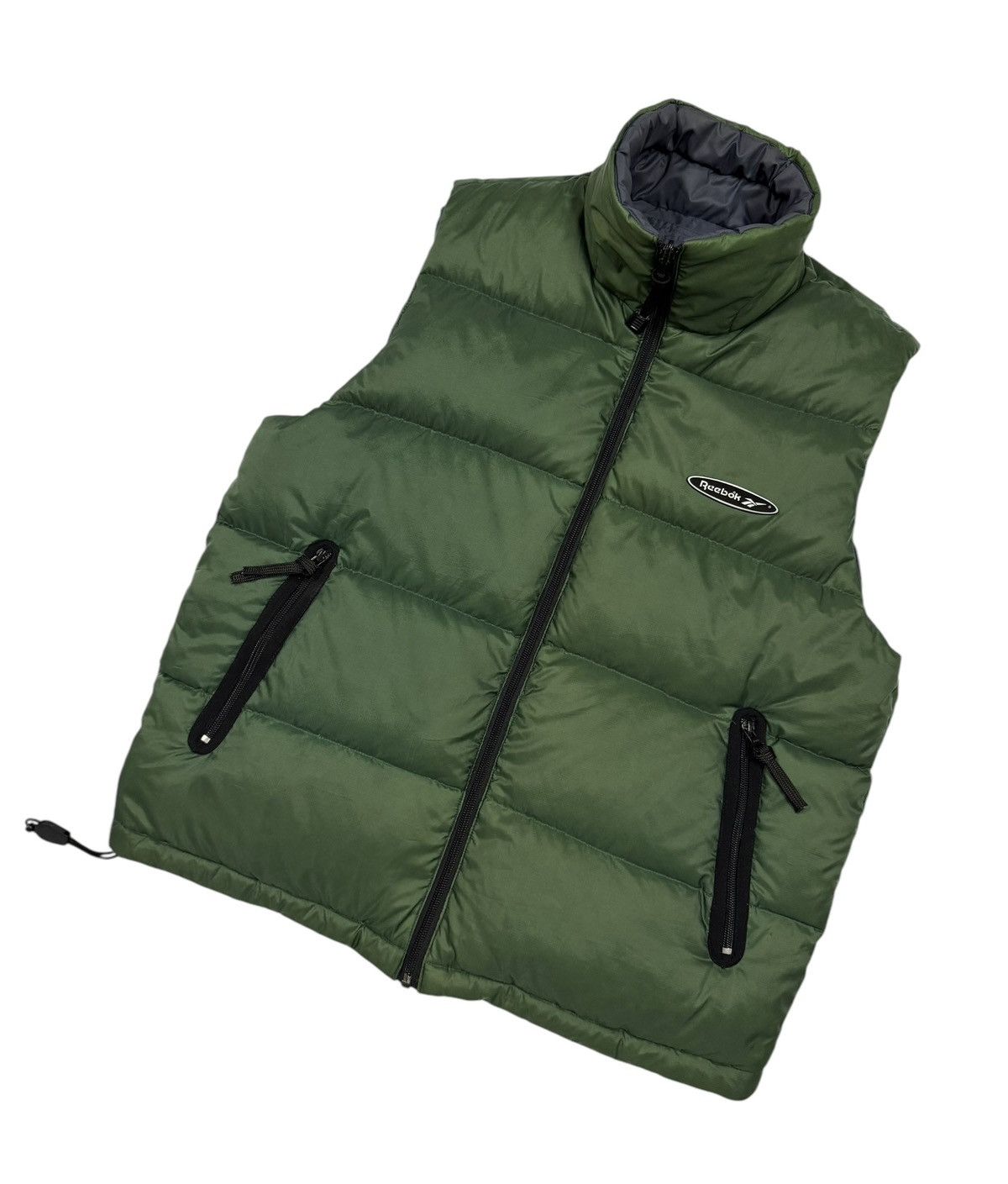 Reebok × Vintage Vtg🔥Reebok Puffer Goose Down Reversible Vest Jacket Size 40L - 8 Thumbnail