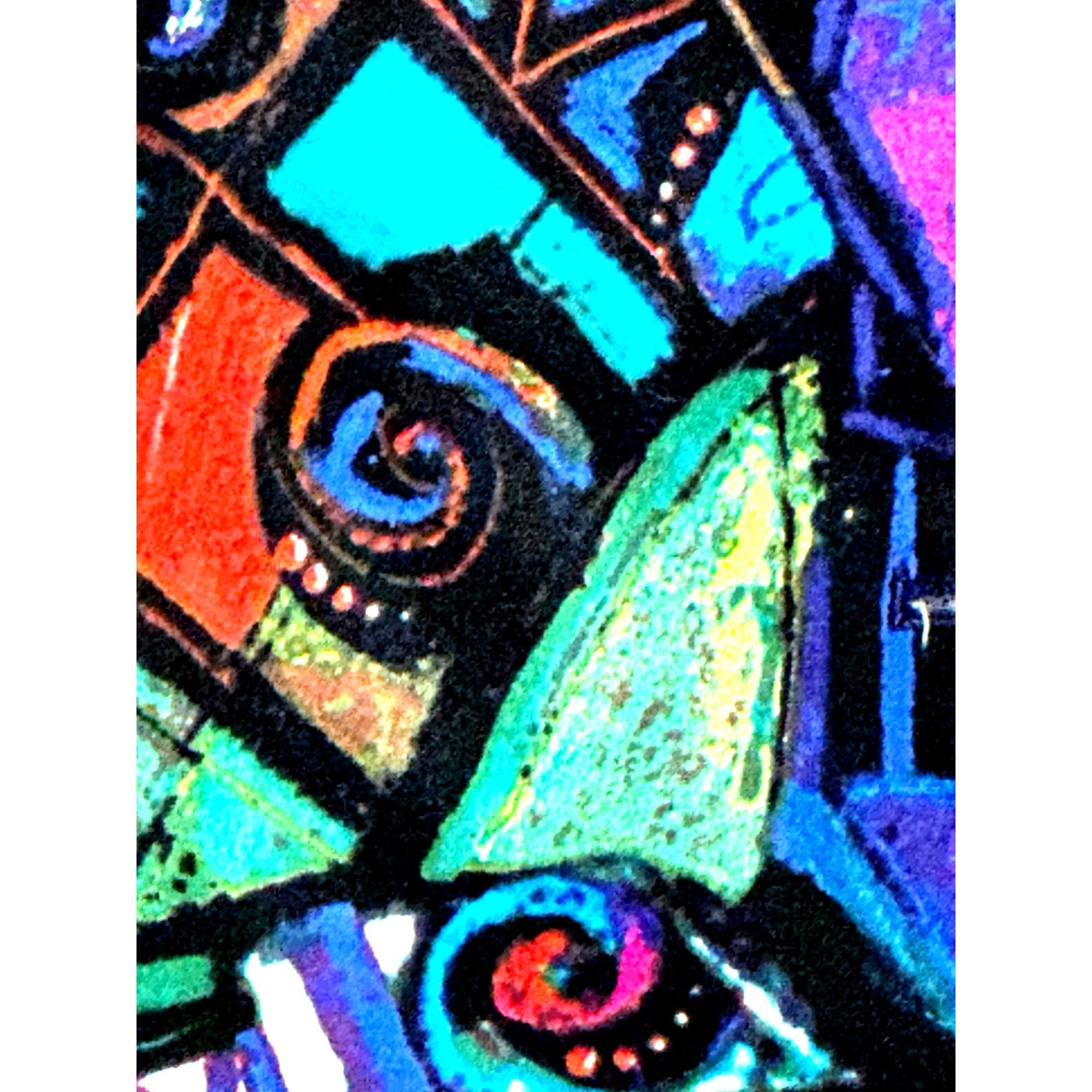 Chicos Chicos Abstract Print Jacket Button Front Colorful Artsy Sta Size L / US 10 / IT 46 - 6 Thumbnail
