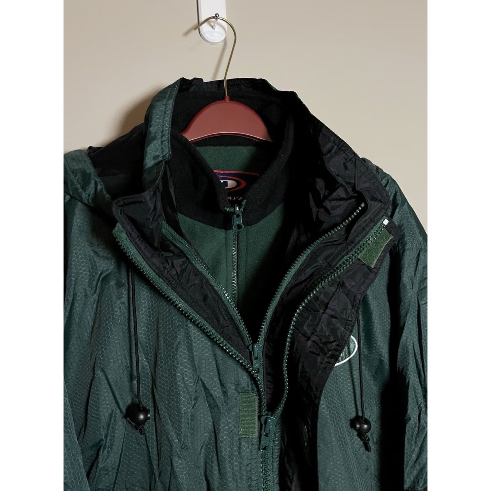 Pro Player Vintage 90s NFL New York Jets Double Jacket Puffer Fleece Lined Size L Green E564 Size US L / EU 52-54 / 3 - 4 Thumbnail
