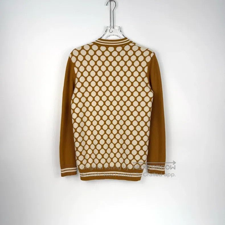 Other Hermes Brown Round Rope Pattern Wool Cardigan Size XS / US 0-2 / IT 36-38 - 4 Thumbnail