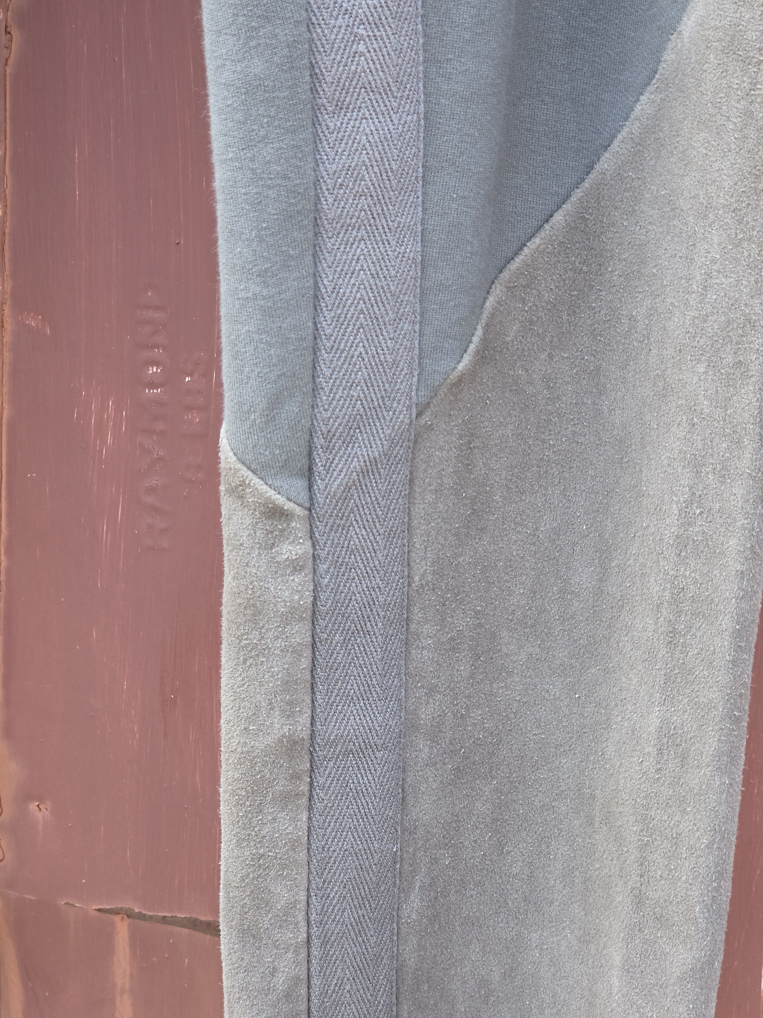 Haider Ackermann Leather Panel Cotton/Silk Folded Waist Leggings Size 30" / US 8 / IT 44 - 6 Thumbnail
