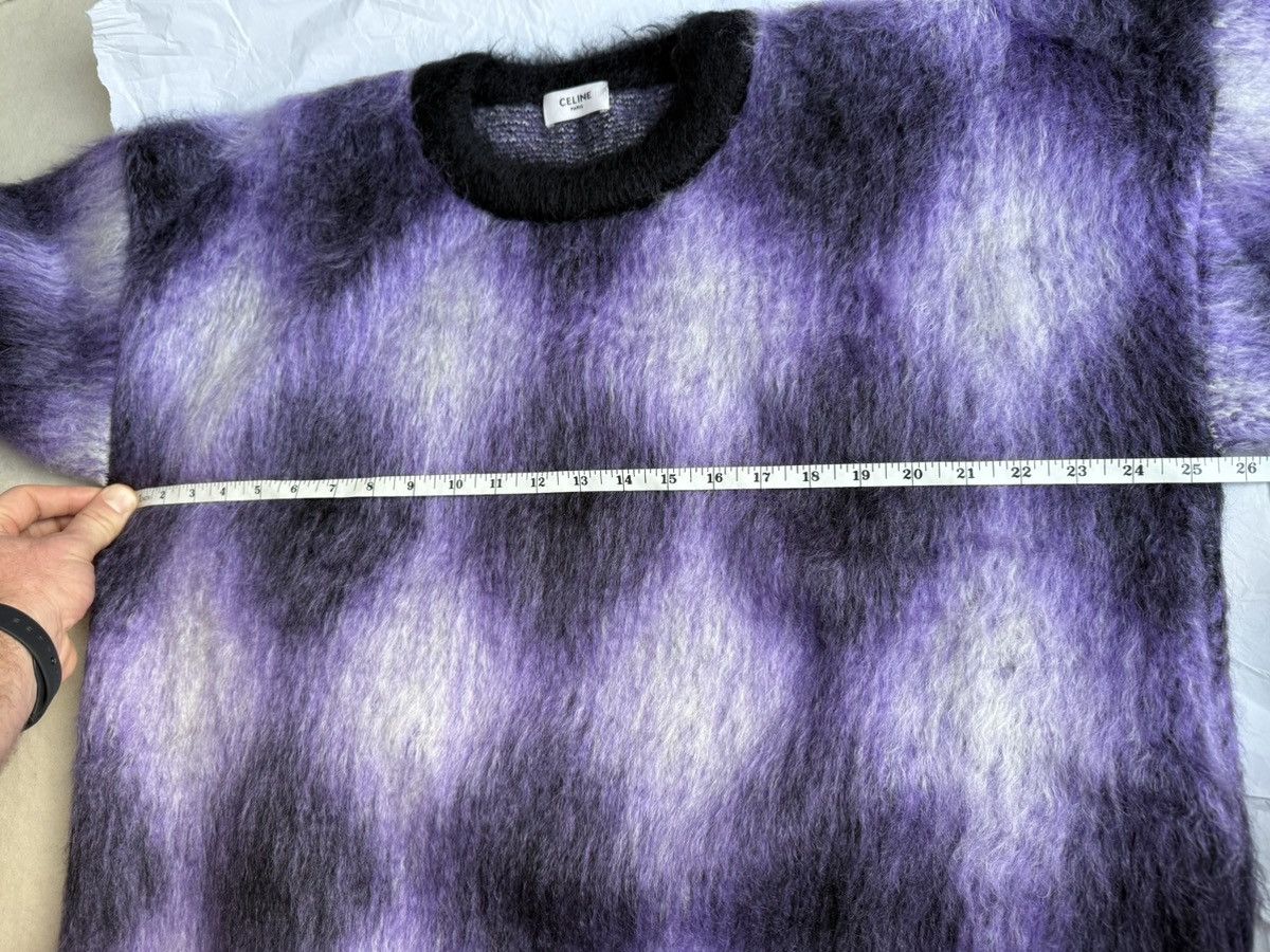Celine $1.4k FW22 Celine argyle mohair blend fuzzy sweater L Hedi Size US L / EU 52-54 / 3 - 3 Thumbnail