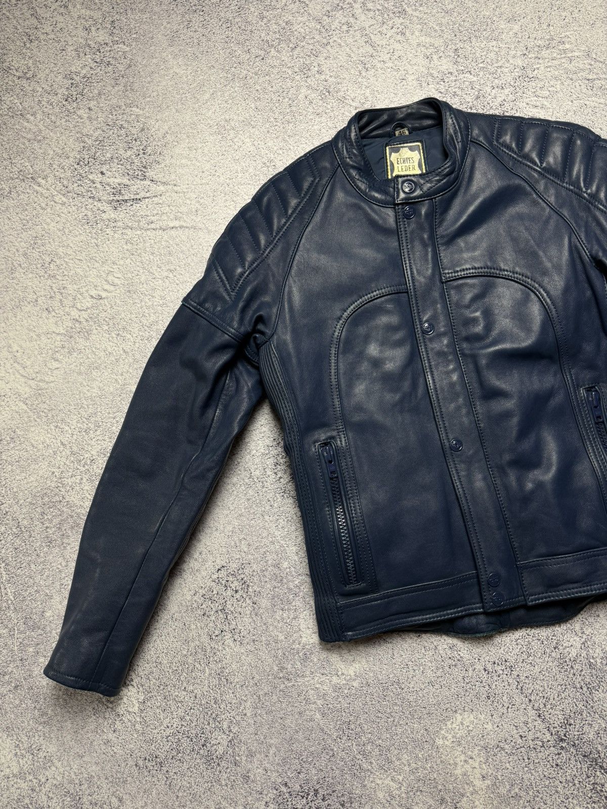 Genuine Leather Vintage IXS Echtes Leder Leather Jacket Moto Racing Style Size US S / EU 44-46 / 1 - 5 Thumbnail