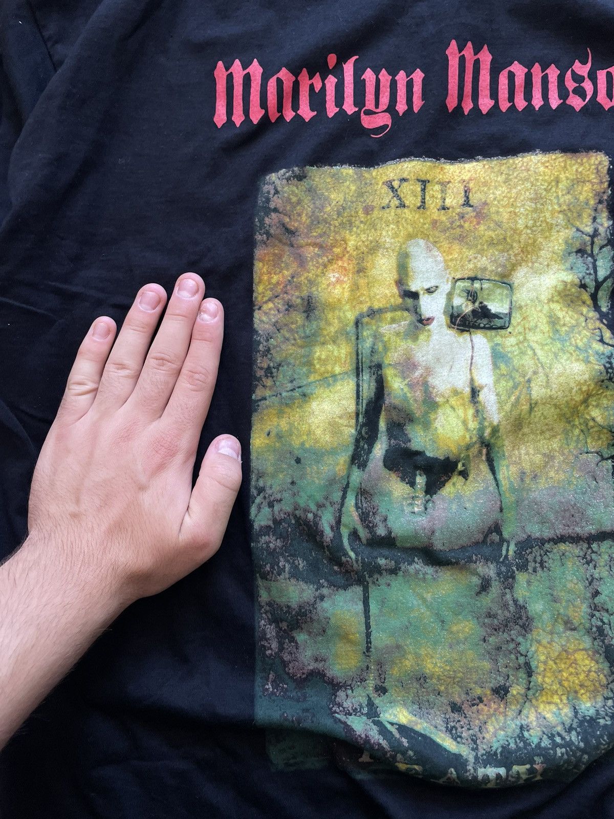 Marilyn Manson VINTAGE! T-Shirt Marilyn Manson 2000’s Death Tarot Wood Rare Size US XL / EU 56 / 4 - 5 Thumbnail