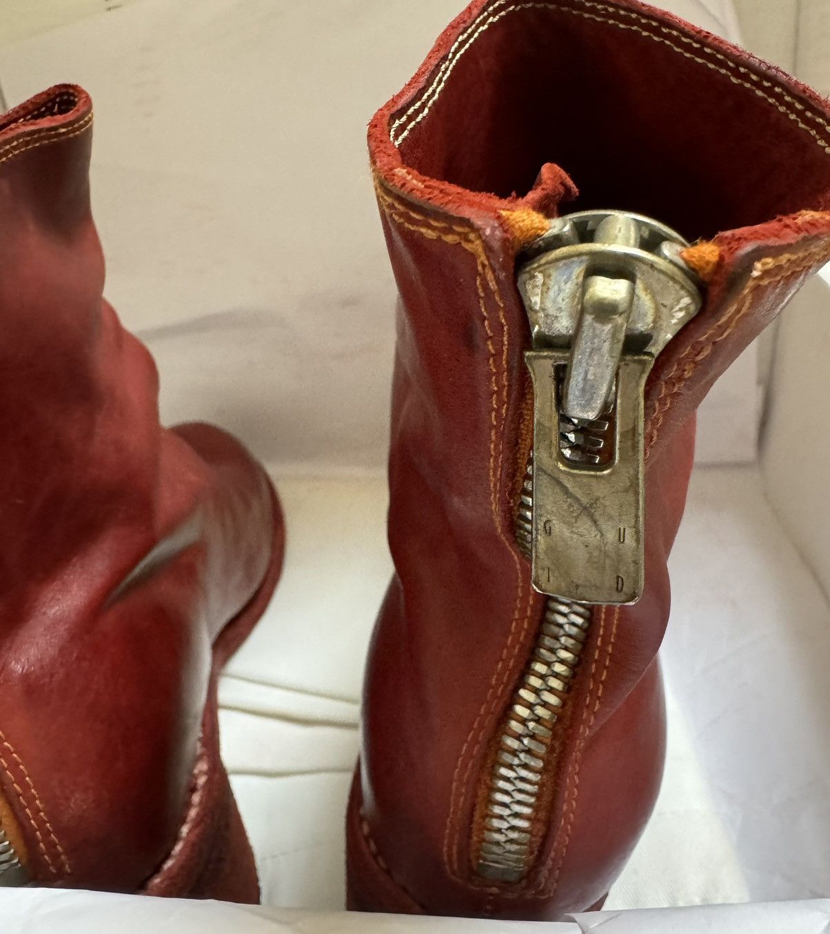 GUIDI leather ピアス GUIDIシルバー×ブラックダイアモンド ホースレザーディテール