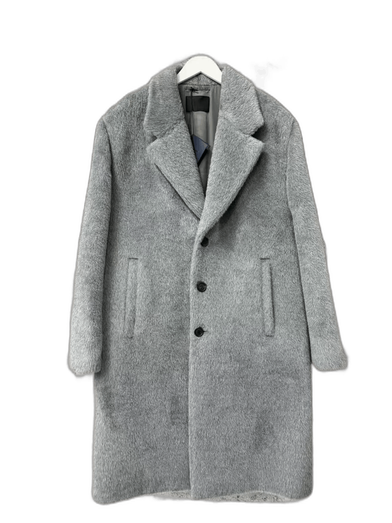 Prada Prada Gray Mohair Overcoat -2505 Size US M / EU 48-50 / 2 - 1 Thumbnail