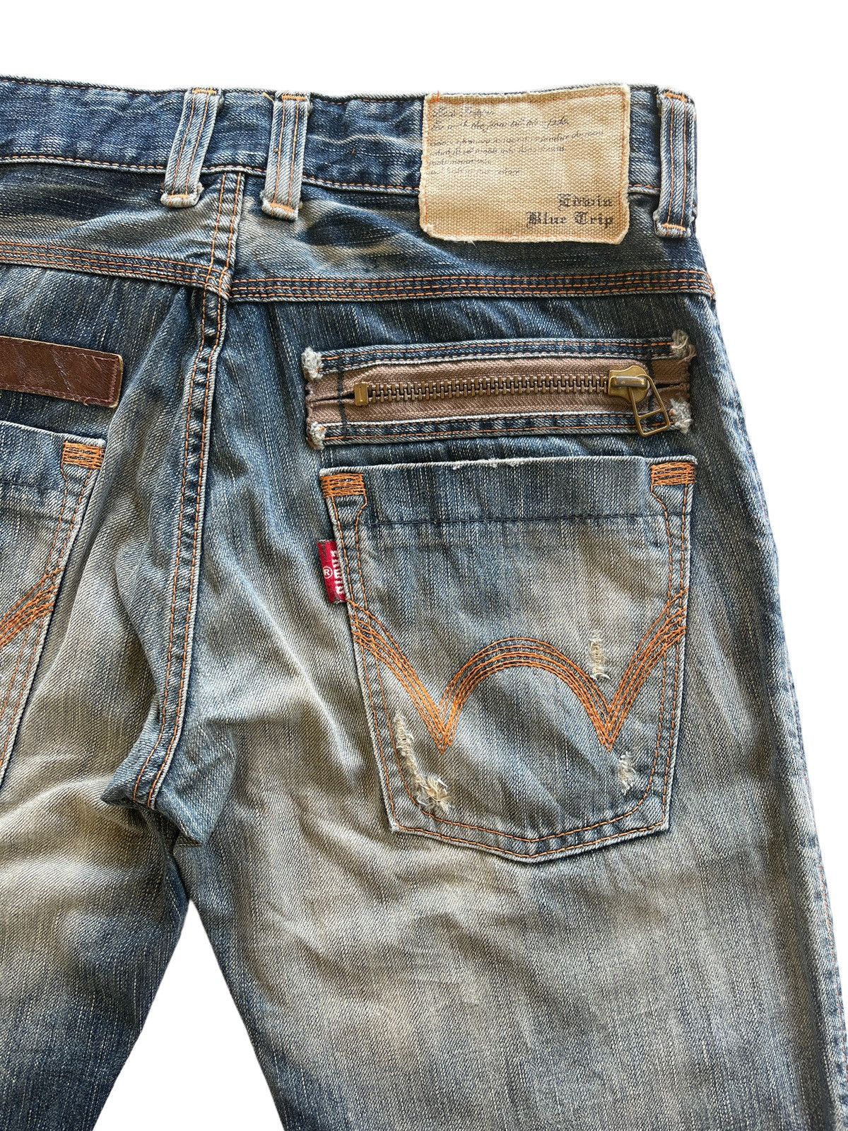 Japanese Brand Edwin Distressed Rusty Denim Size US 30 / EU 46 - 8 Thumbnail