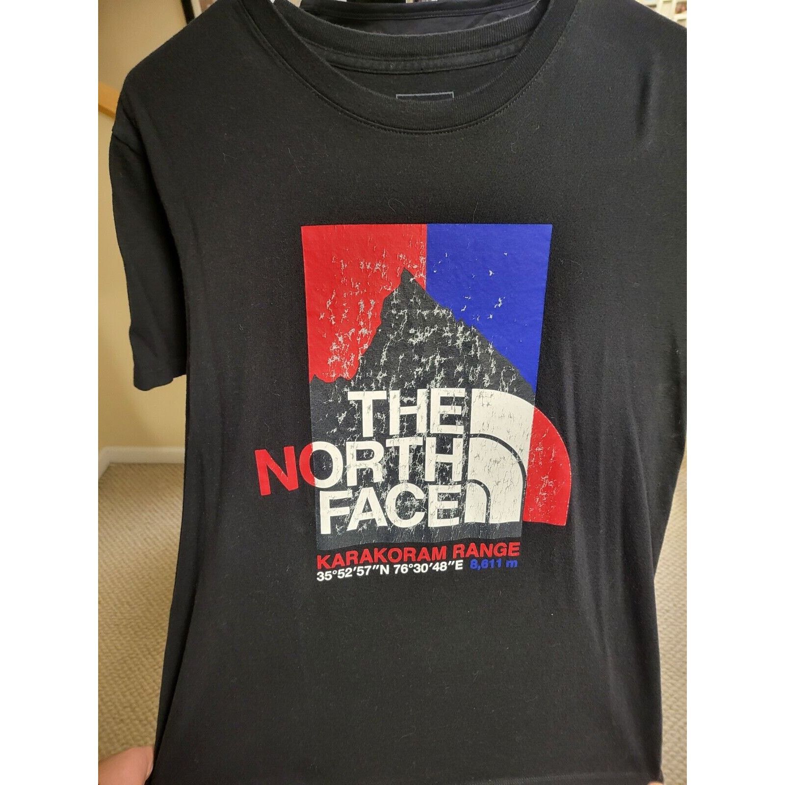 The North Face North Face Distressed Black Short Sleeve T-Shirt Men's Size US L / EU 52-54 / 3 - 1 Thumbnail