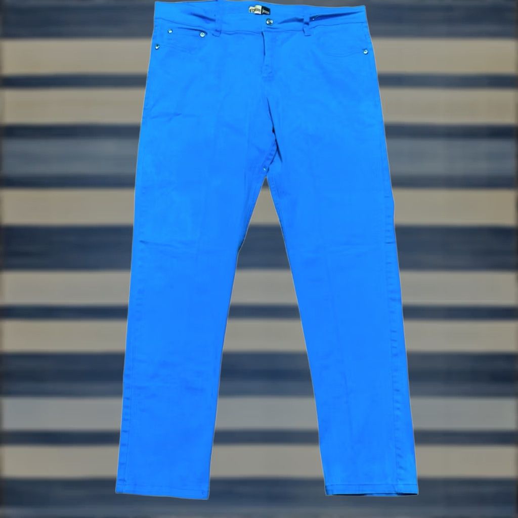 Vintage VINTAGE Chams Jeans Royal Blue Pants Studded Butterfly Pockets Women’s Sz 16 Y2K Jeans Women Fits Regular 34 In Waist 30 In Inseam 5-Pocket Design Size 38" / US 16 / IT 52 - 1 Thumbnail