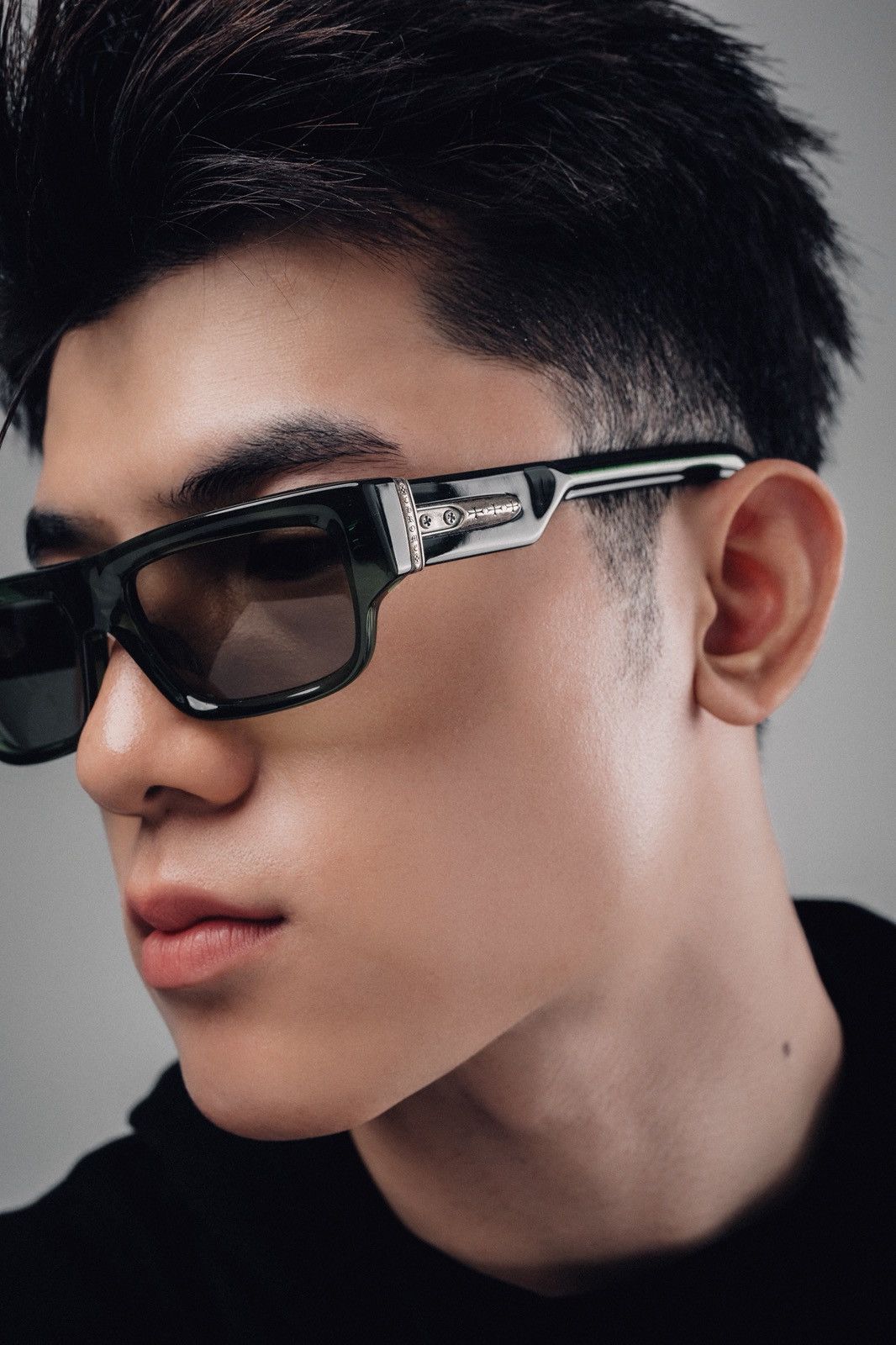 Chrome Hearts CHROME HEARTS GIRTH QUAKE DARK OLIVE SUNGLASSES Size ONE SIZE - 11 Thumbnail