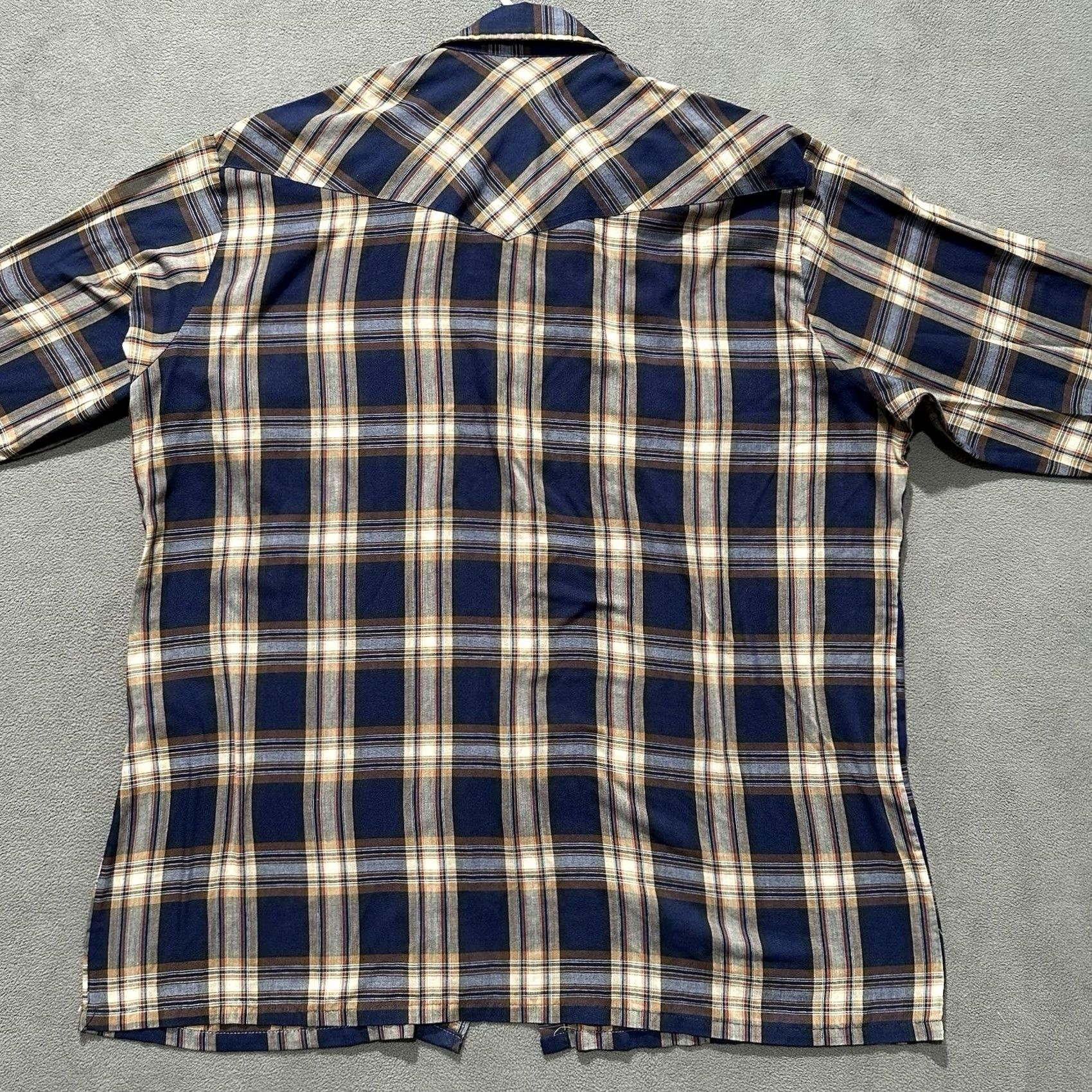 Vintage VINTAGE Rancher Western Wear Shirt Mens 1X Long Sleeve Blue USA Western Size US XL / EU 56 / 4 - 2 Thumbnail