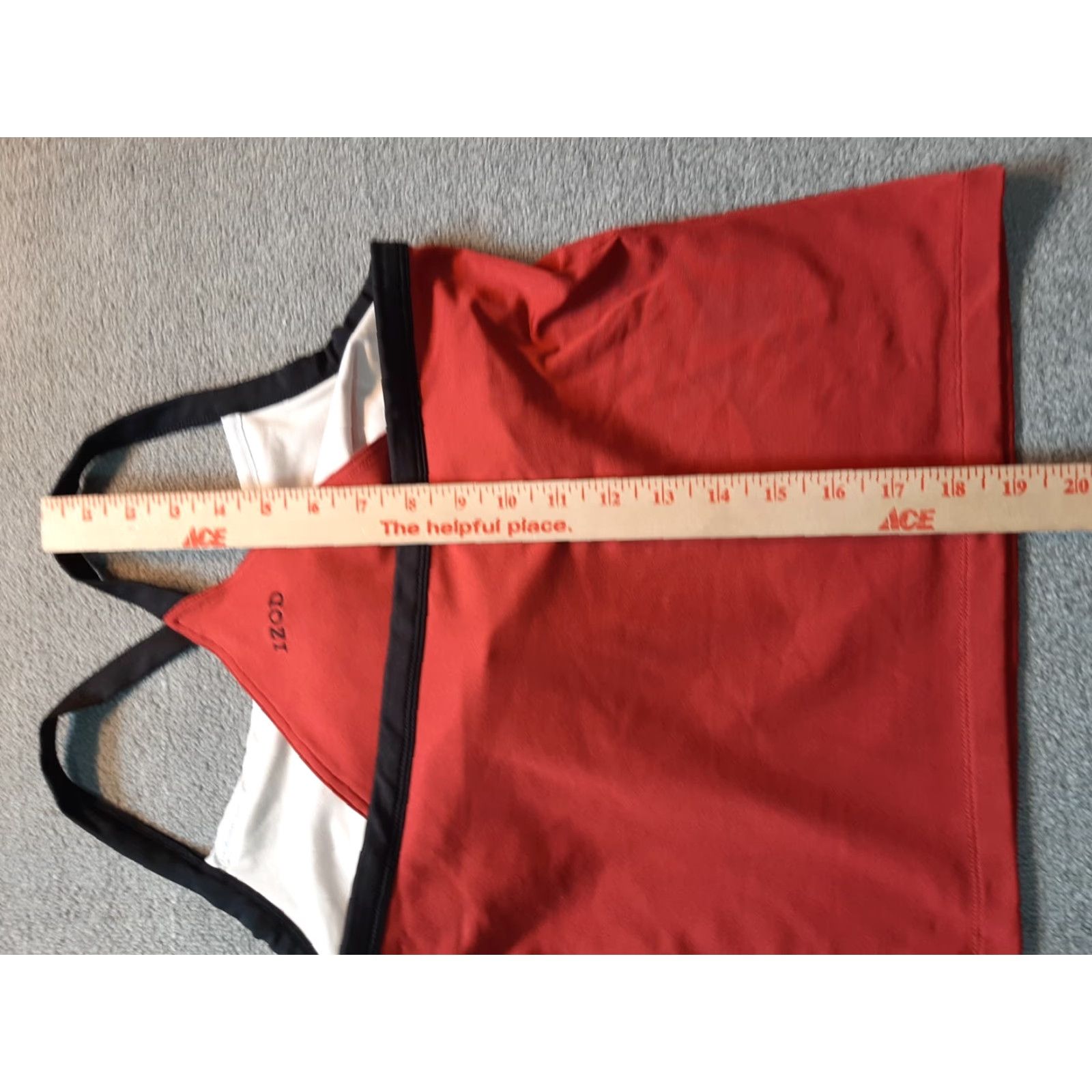 Izod VINTAGE? (No) IZOD Tankini Women 32" Chest Red Swim Top Swim Suit bathing Suit Women Tankini Red 32" Izod Women's Tankini Size XXS / US 00 / IT 34 - 2 Thumbnail