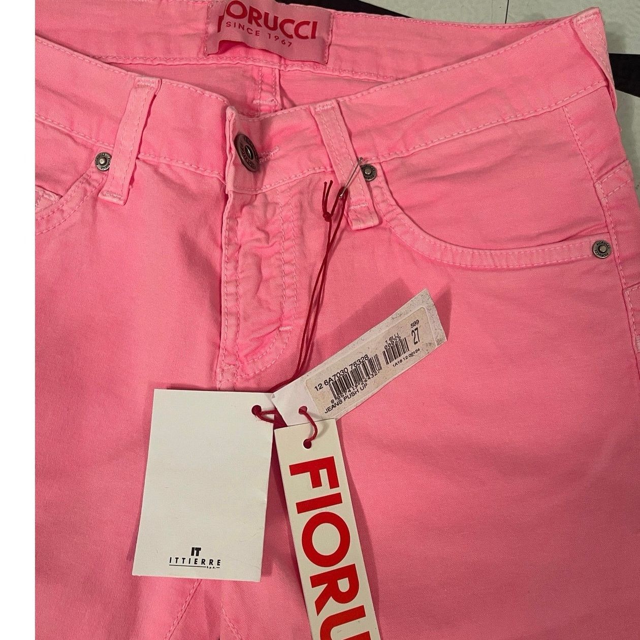 Fiorucci Fiorucci Hot Pink Angel Jeans, NWT, Size: 27 Size 27" / US 4 / IT 40 - 4 Thumbnail