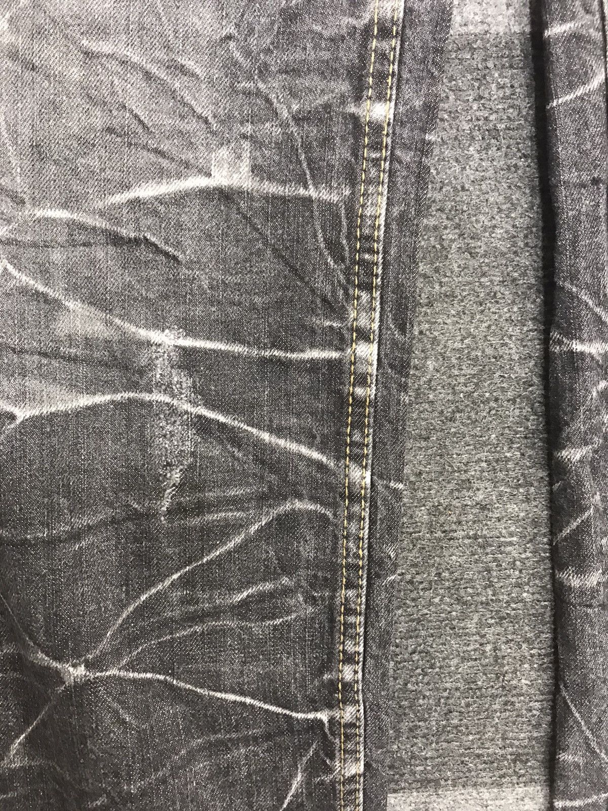 Japanese Brand Double Waist🔥Nylaus Thunderous Fades Distressed Jeans Size US 32 / EU 48 - 11 Thumbnail