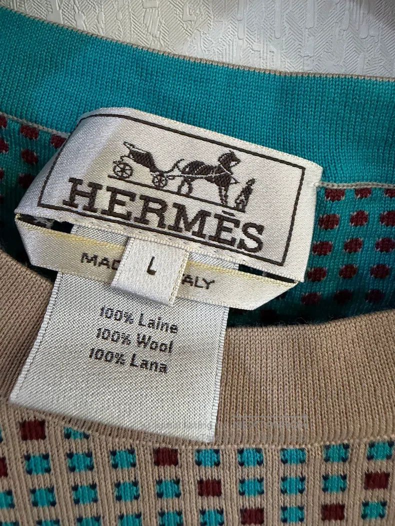 Hermes Hermes Herringbone Cashmere Sweater Size US L / EU 52-54 / 3 - 3 Thumbnail