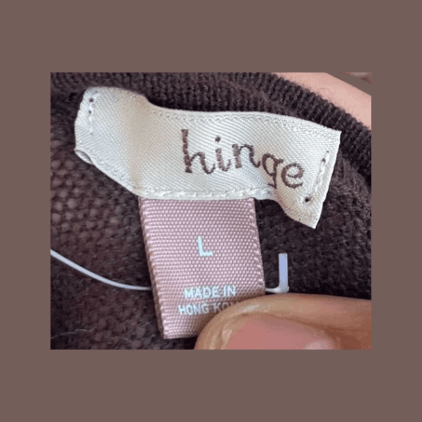 Vintage VTG Cardigan | Hinge Brown Cotton | Y2K Fairy Grunge Size L / US 10 / IT 46 - 2 Thumbnail
