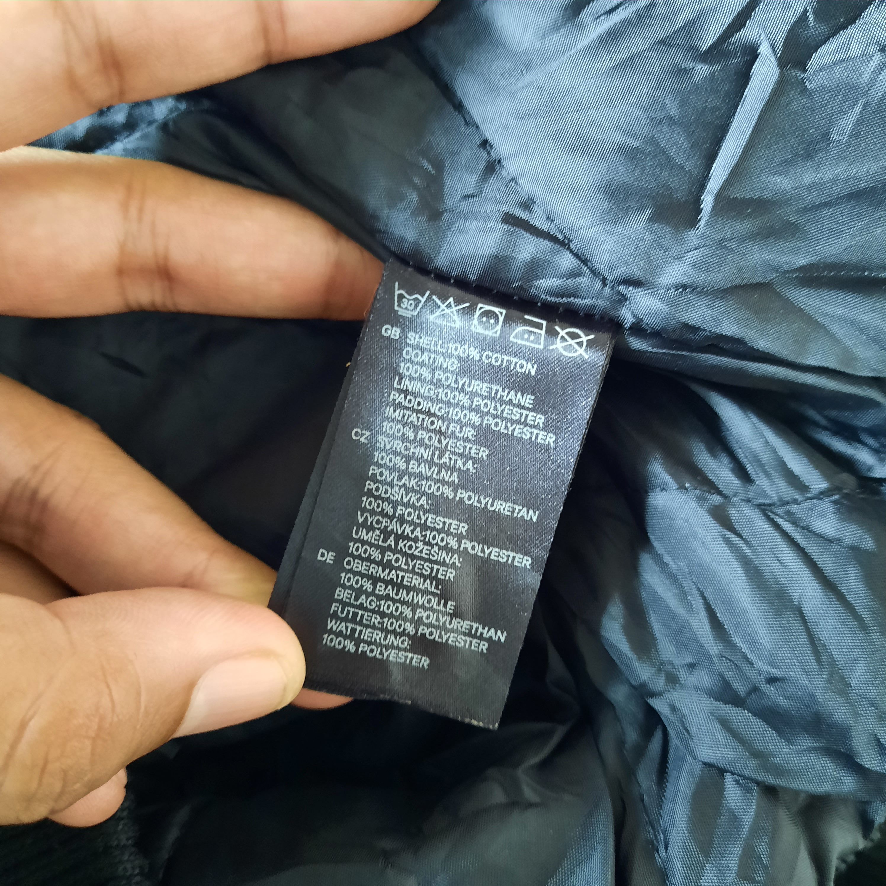 If Six Was Nine ⚒️ H&m super black rock star coated jacket Size US M / EU 48-50 / 2 - 6 Thumbnail