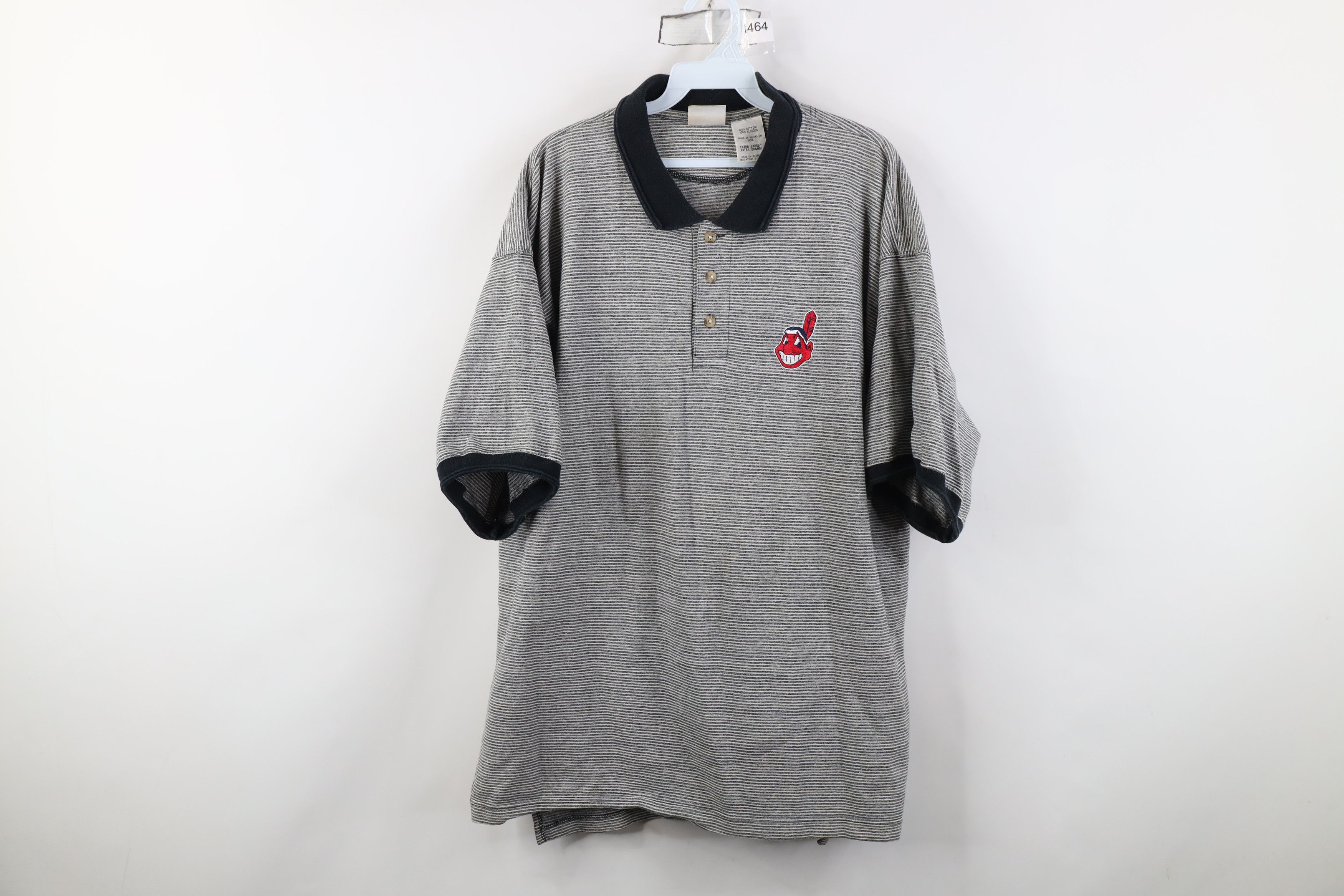Vintage Vintage 90s Chief Wahoo Cleveland Indians Polo Shirt Size US XL / EU 56 / 4 - 1 Thumbnail