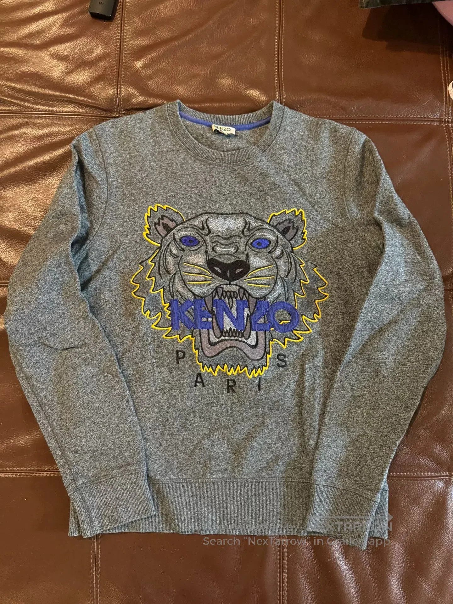 kenzo classic tiger head sweatshirt gray.