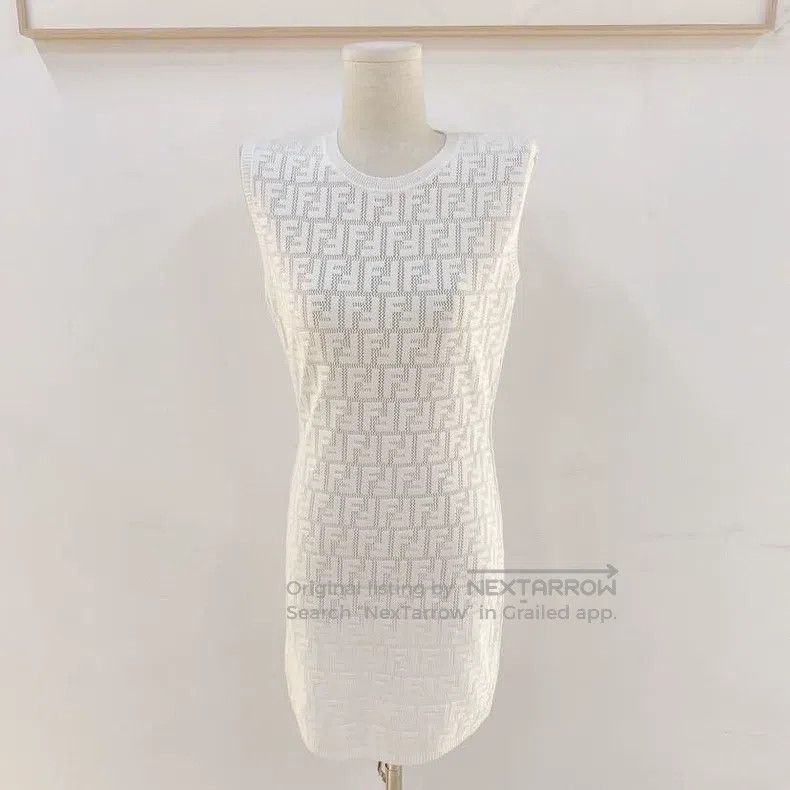 Fendi Fendi White Dress Size M / US 6-8 / IT 42-44 - 2 Thumbnail