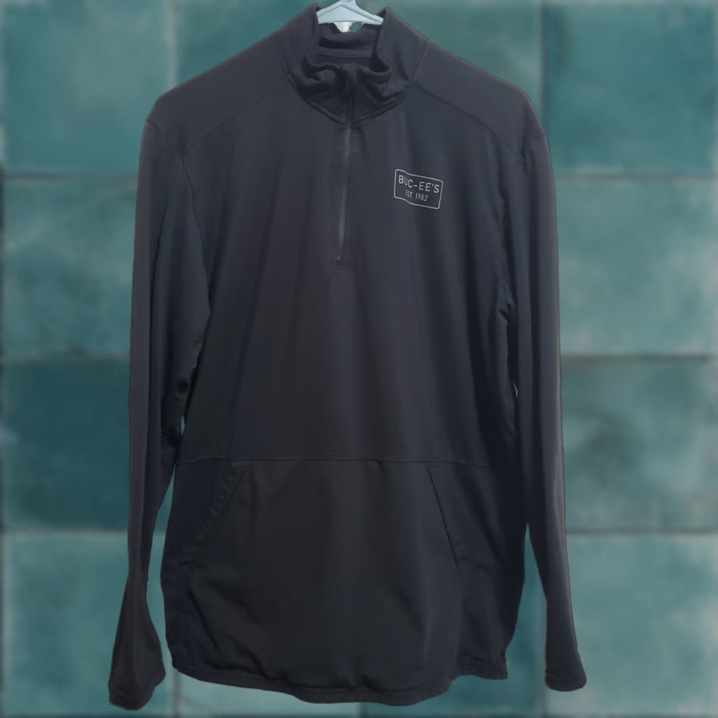 Logo 7 VINTAGE Buc-ees 1/4 Zip Pullover Men M Black Logo Long Sleeve Performance Sweatshirt Size US M / EU 48-50 / 2 - 1 Thumbnail