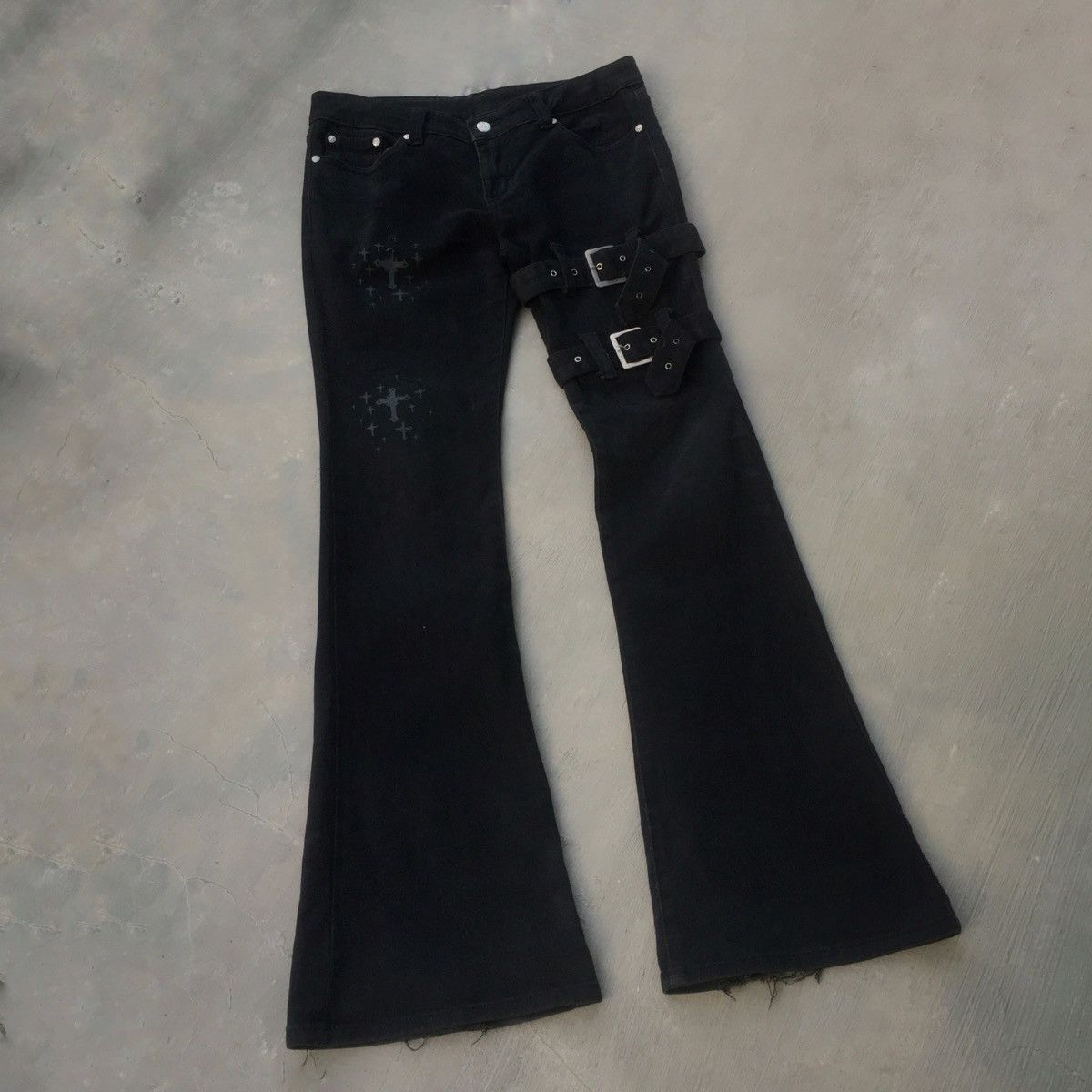 If Six Was Nine Hiderock bondage flare pants Size US 33 - 2 Thumbnail