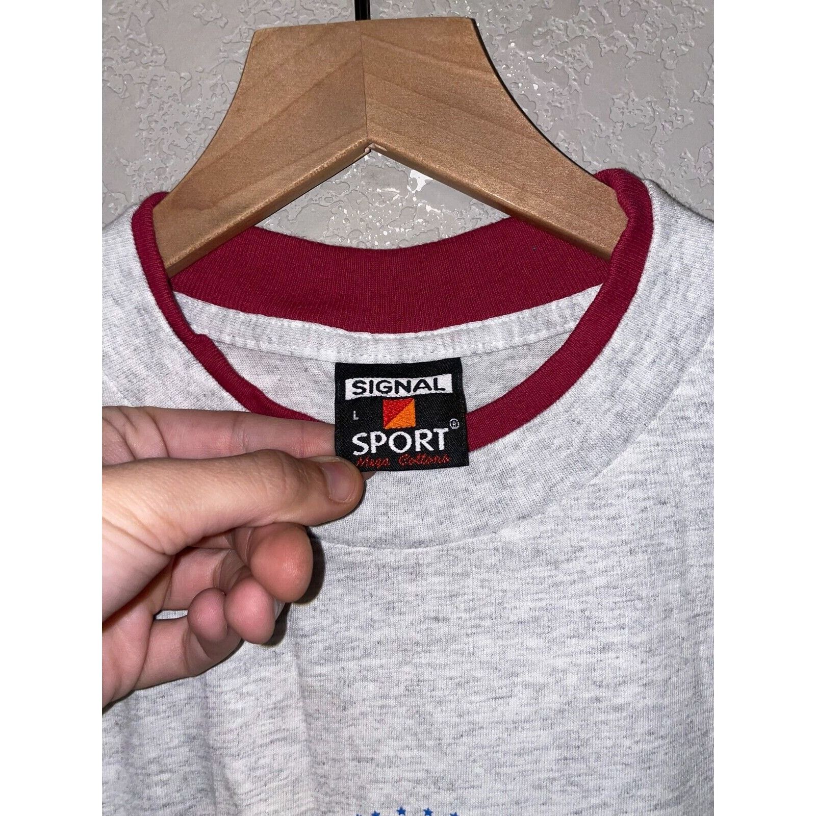 Signal Sport Vintage Lincoln City Shirt Whale Gray Tee VTG 1990s 90s L Size US L / EU 52-54 / 3 - 5 Thumbnail